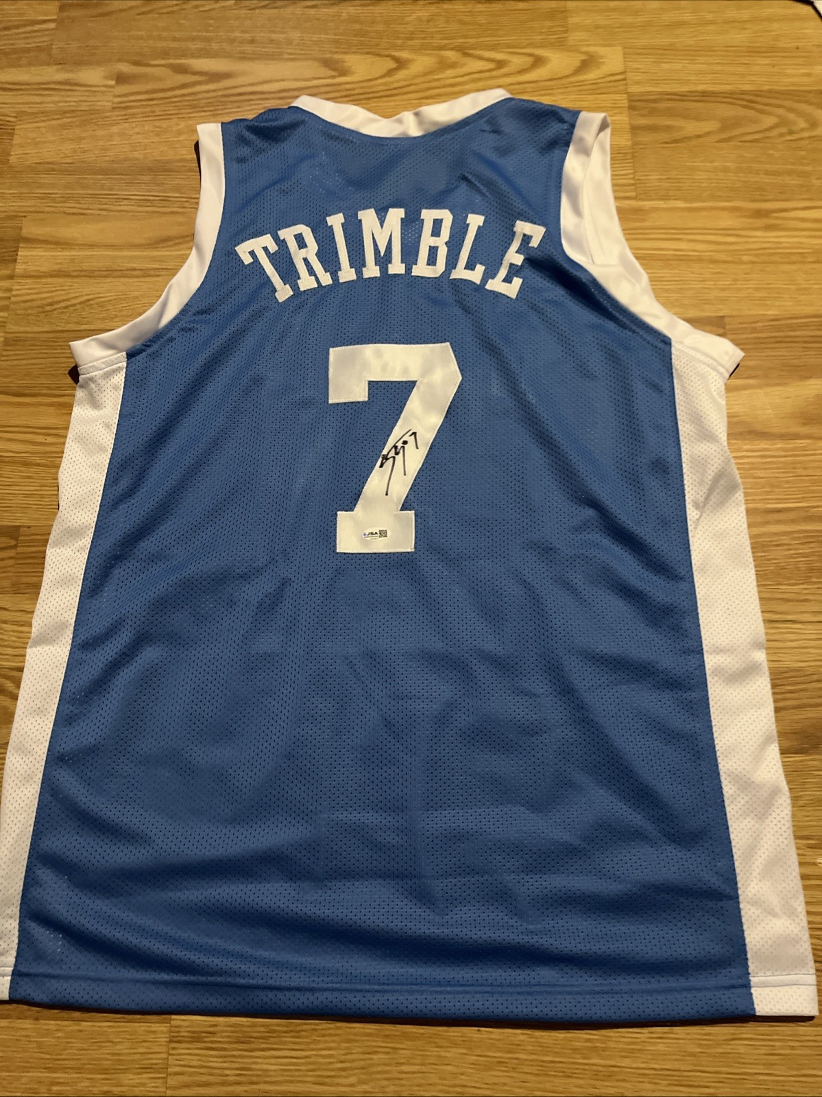 NORTH CAROLINA TARHEELS- SETH TRIMBLE SIGNED AUTOGRAPH JERSEY JSA COA  XL STAR