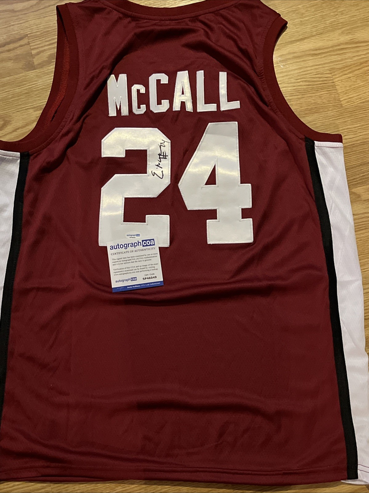 STANFORD CARDINAL- ERICA MCCALL SIGNED AUTOGRAPH JERSEY ACOA BASKETBALL WNBA L