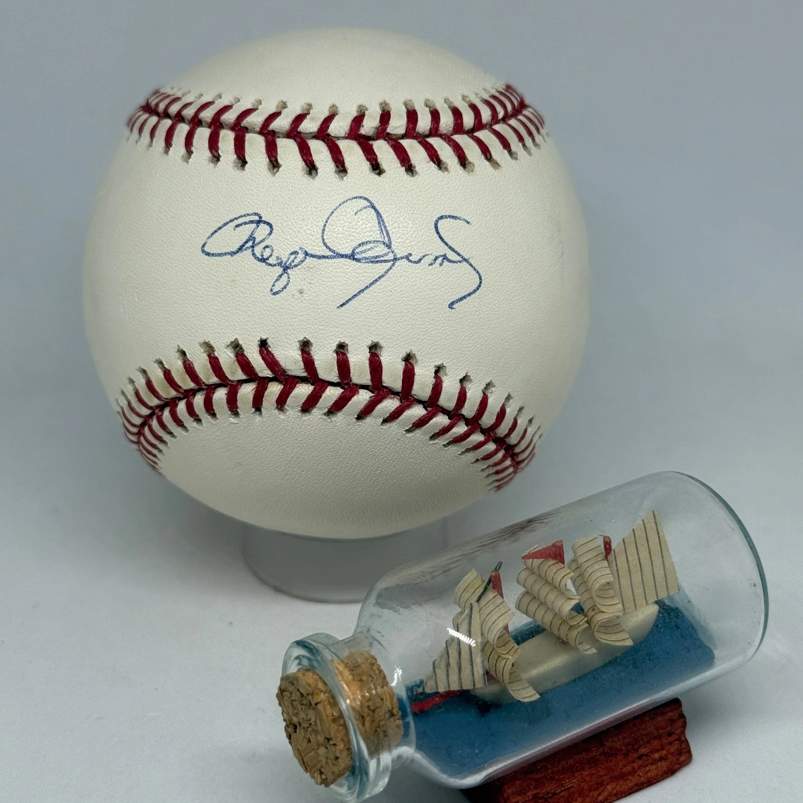 Roger Clemens signed Rawlings OML Baseball Steiner COA Yankees CY Auto A4251