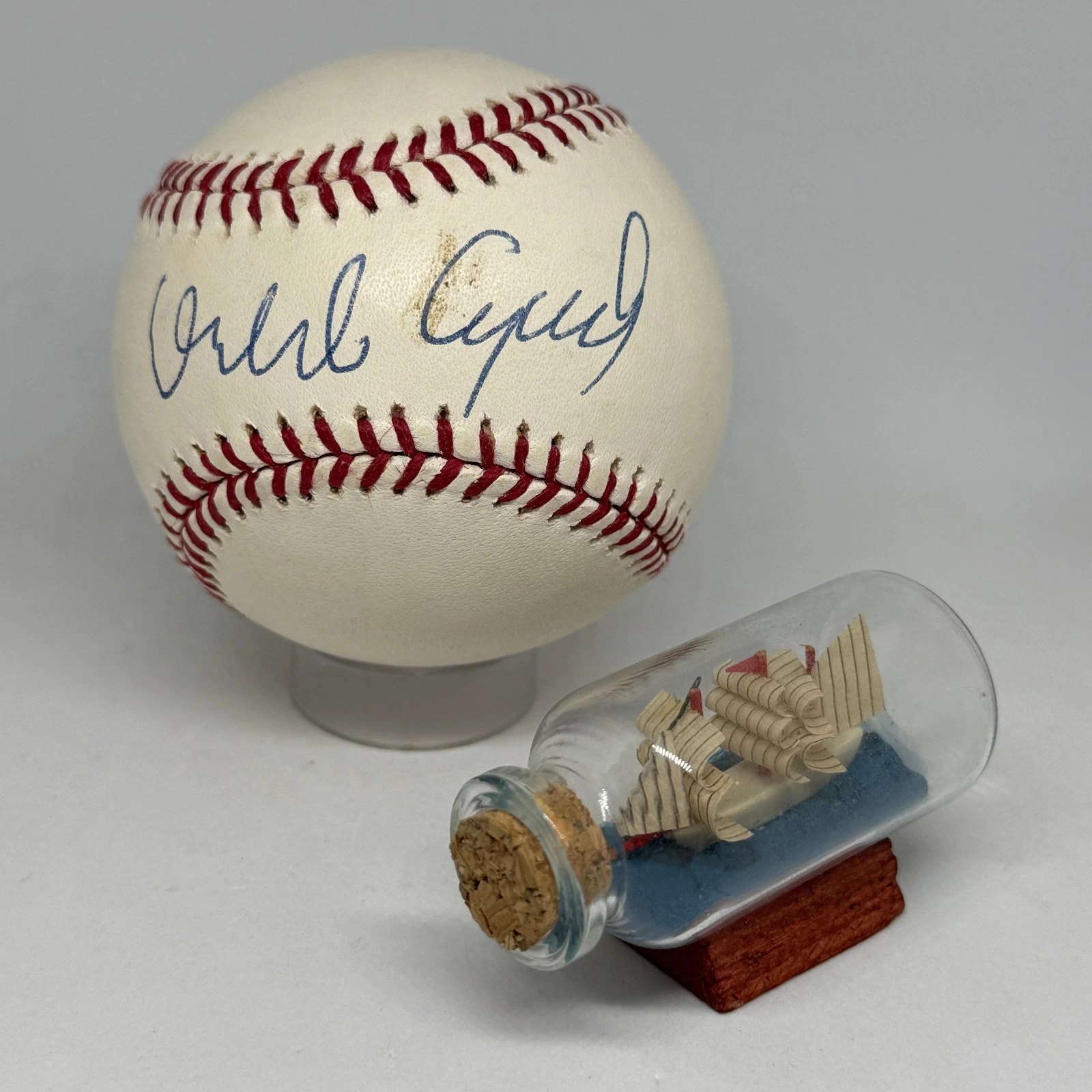 Orlando Cepeda signed Rawlings OML Baseball JSA COA Giants HOF Auto A4276