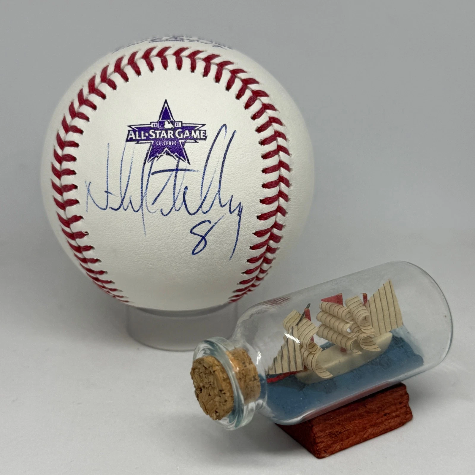 Nick Castellanos signed Rawlings 2021 All Star Game Logo Baseball JSA COA A4283