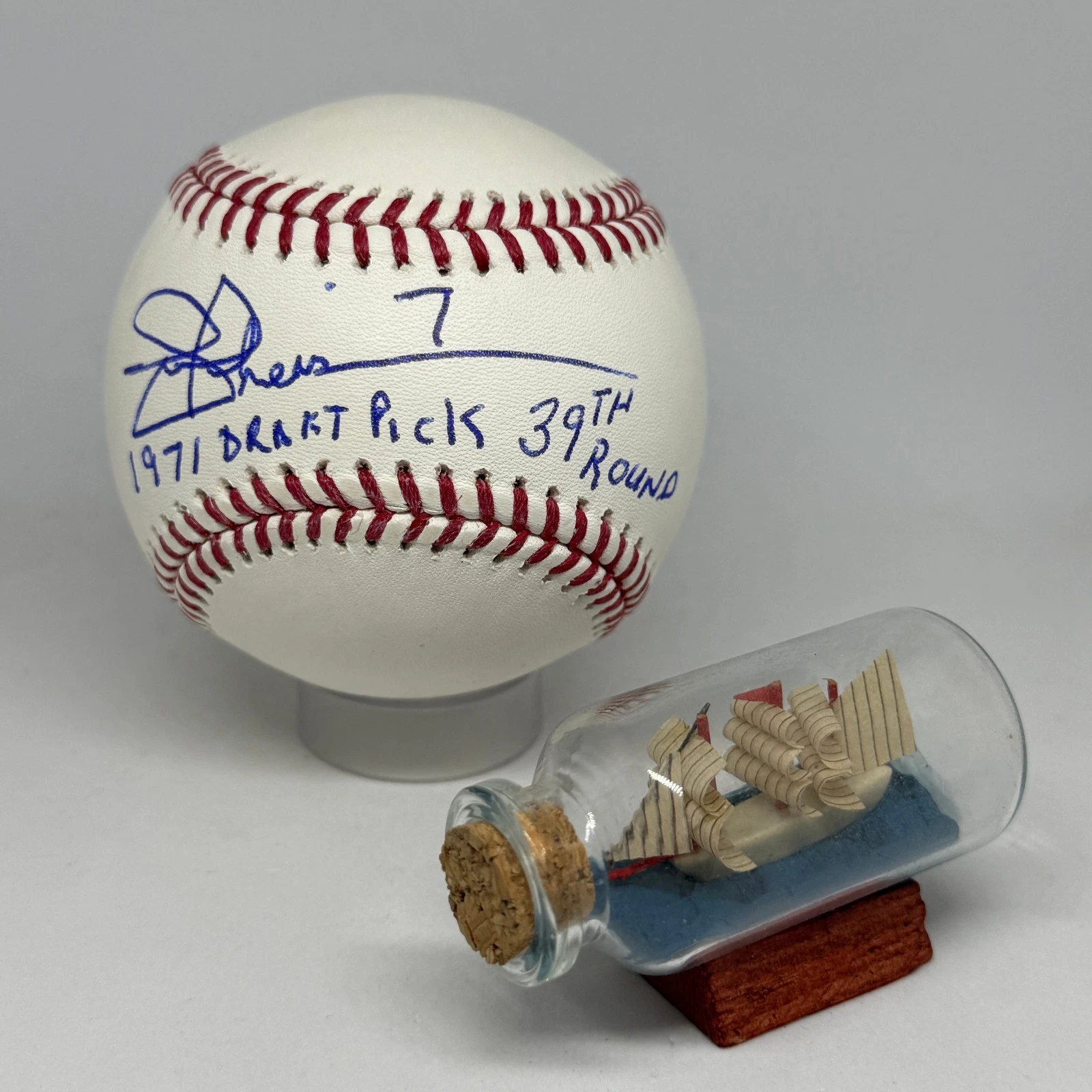Joe Theismann signed Rawlings OML Baseball JSA COA Twins Auto Football A4287