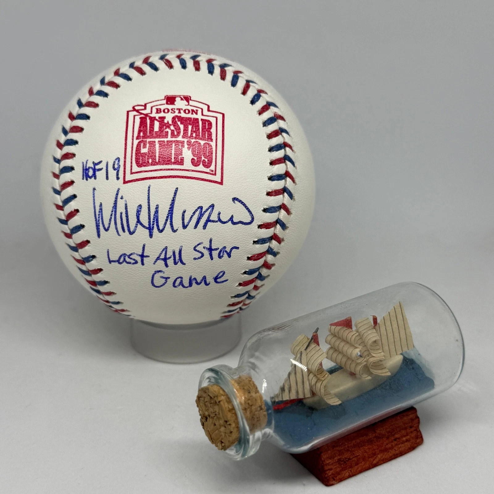 Mike Mussina signed Rawlings 1999 All Star Game Logo Baseball JSA COA Auto A4288