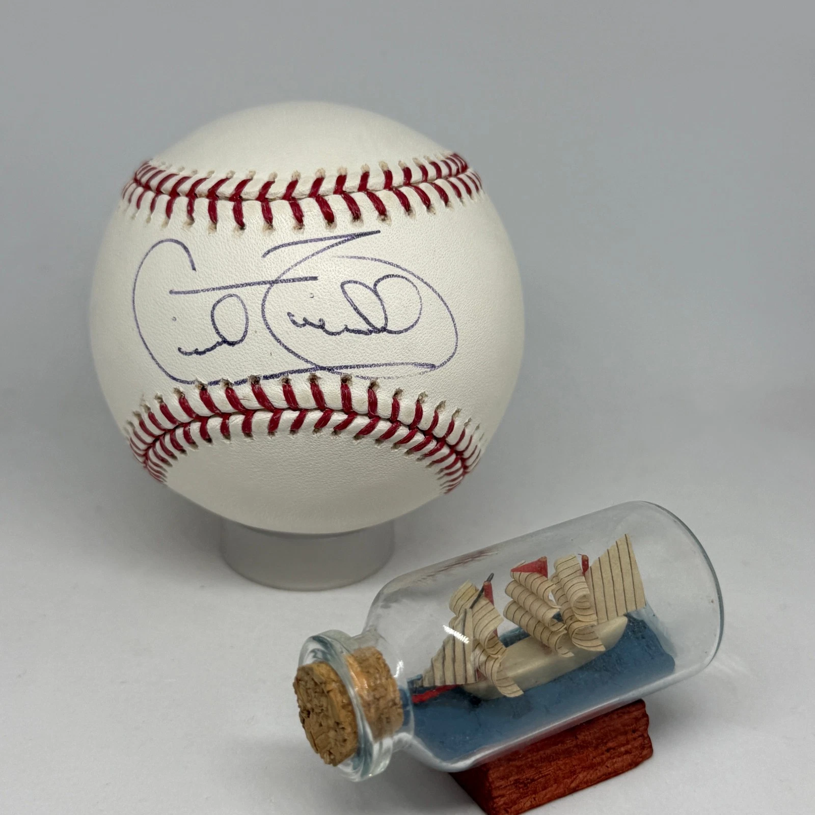 Cecil Fielder signed Rawlings OML Baseball JSA COA Tigers Auto A4302