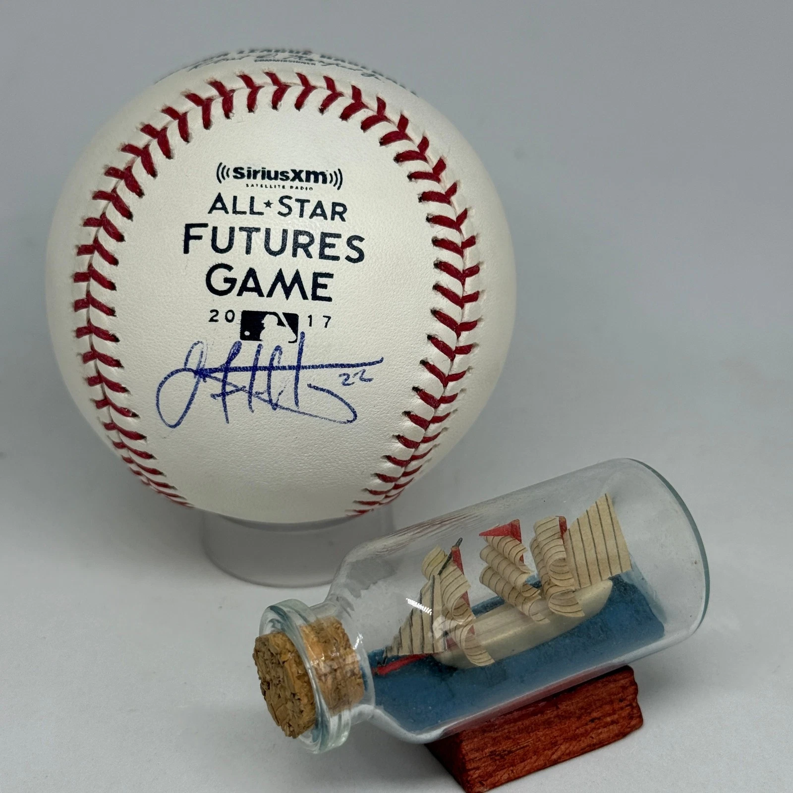 Jack Flaherty signed Rawlings 2017 Futures Game Logo Baseball JSA COA Auto A4321