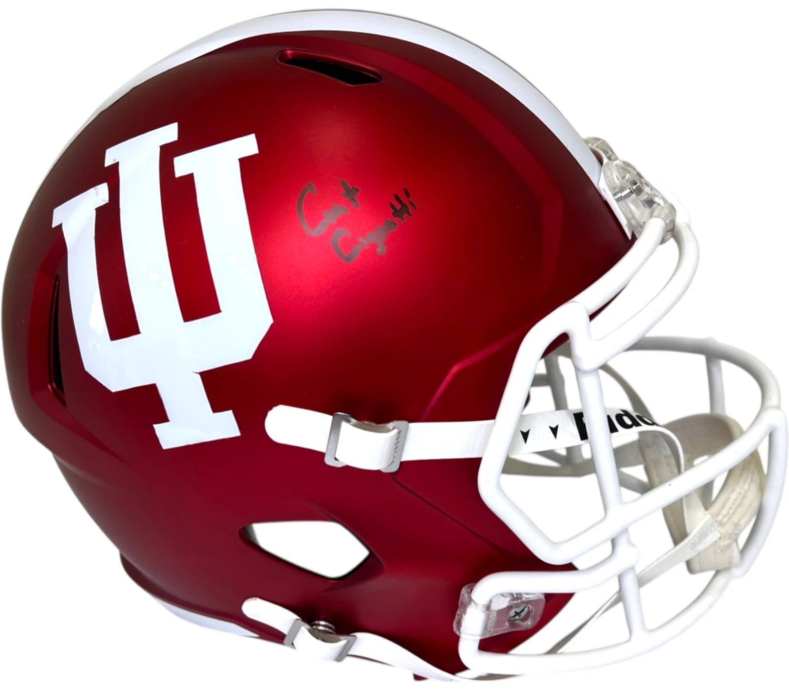 CURT CIGNETTI SIGNED INDIANA HOOSIERS FULL SIZE HELMET BECKETT BAS CHAMPIONS!