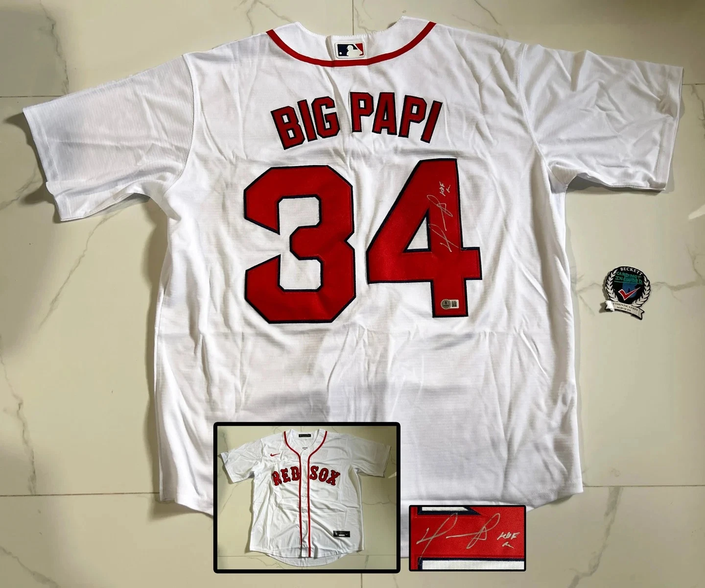 David Ortiz Signed Jersey Boston Red Sox HOF Big Papi Beckett BAS COA