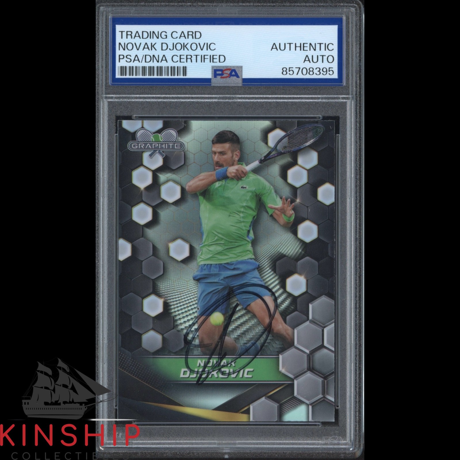 Novak Djokovic signed 2024 Topps Graphite Card PSA DNA Slabbed Tennis Auto C5589