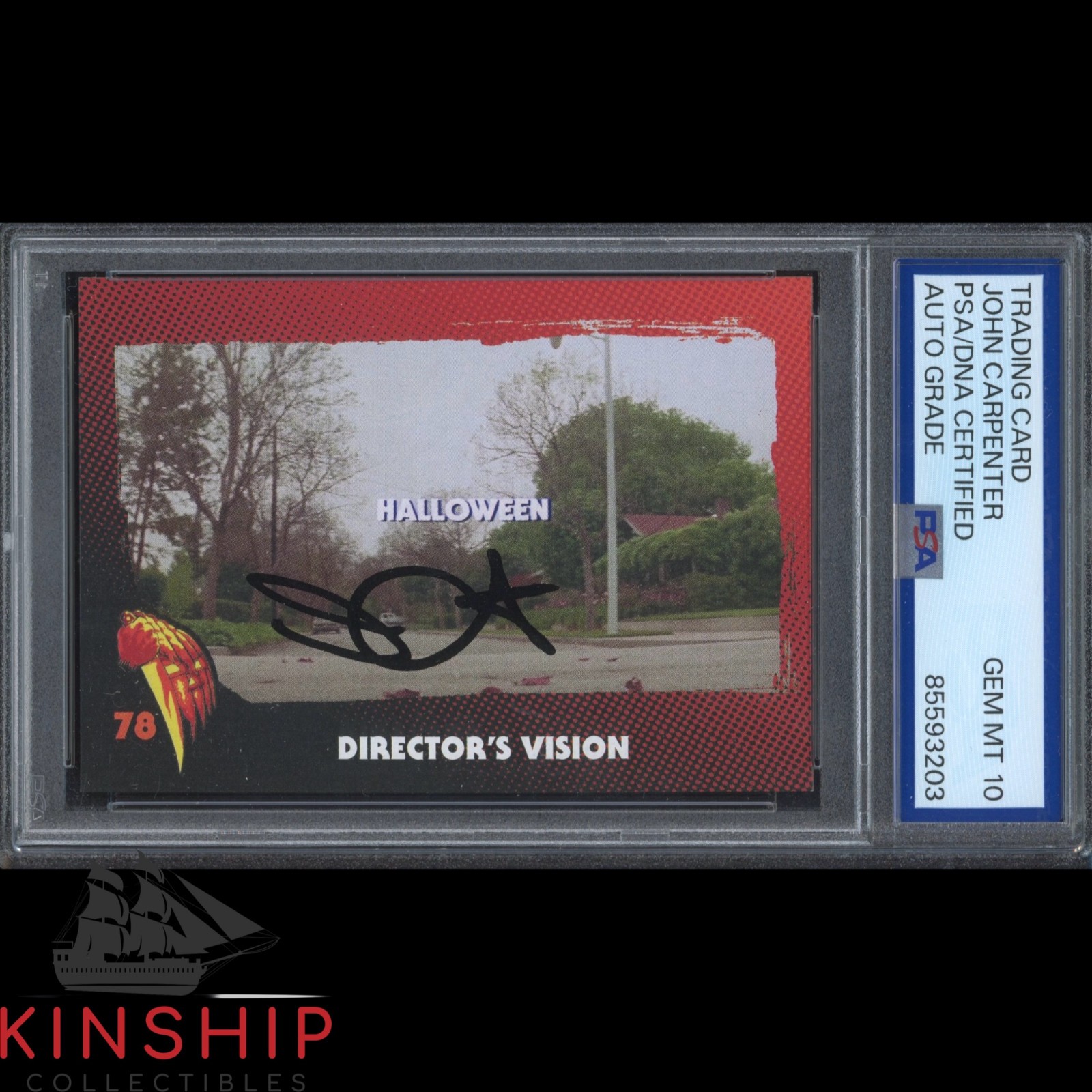 John Carpenter signed 2024 Fright Rags Card PSA DNA Slab Halloween Auto 10 C5612