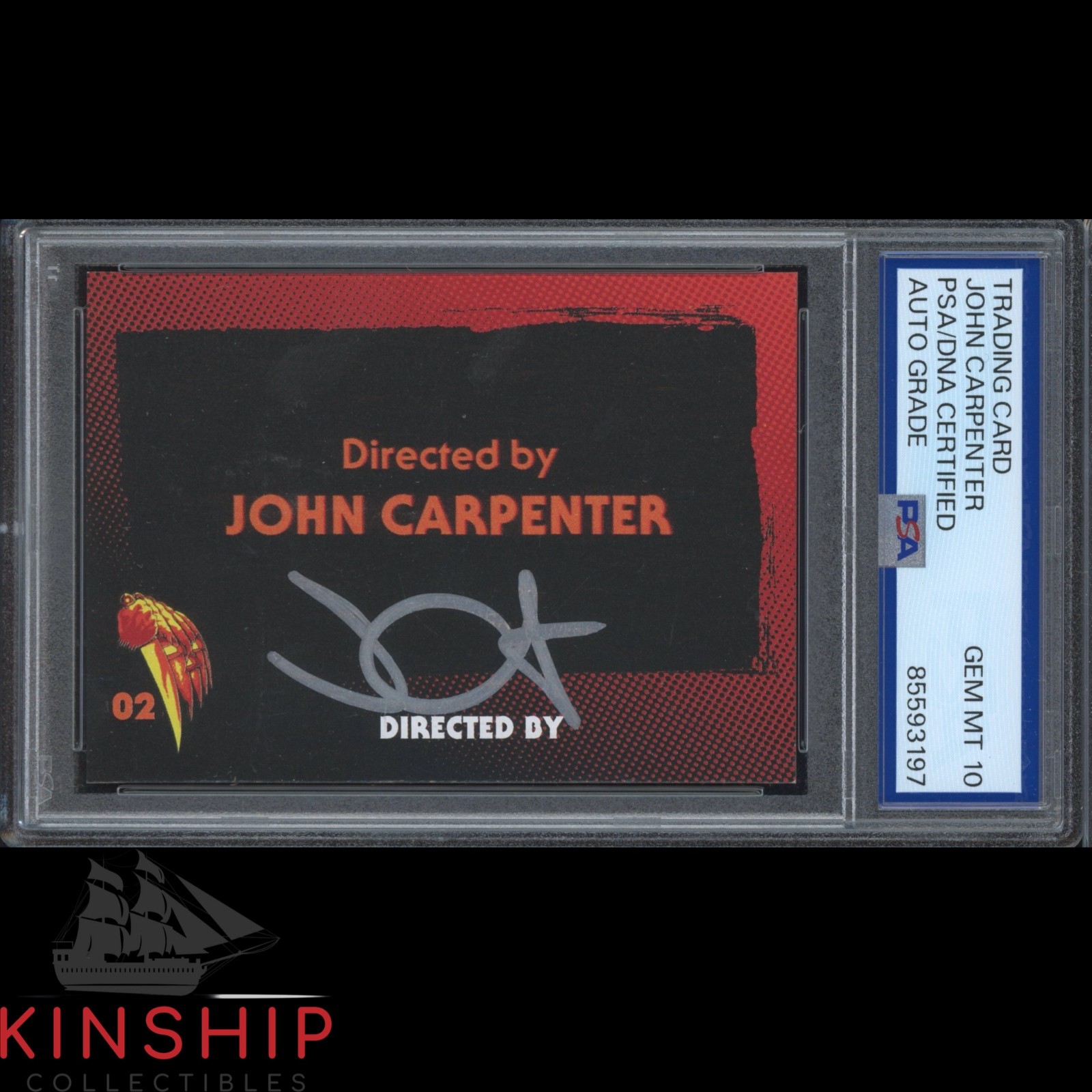 John Carpenter signed 2024 Fright Rags Card PSA DNA Slab Halloween Auto 10 C5614