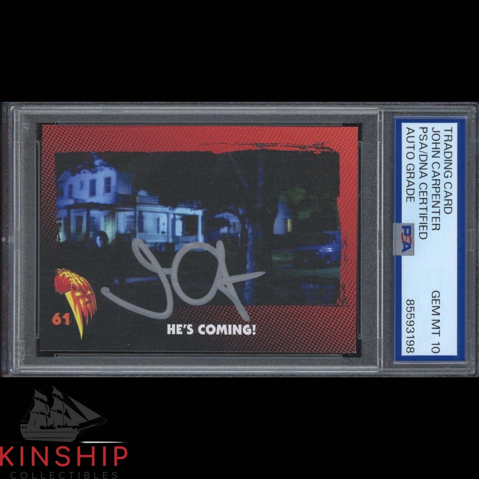 John Carpenter signed 2024 Fright Rags Card PSA DNA Slab Halloween Auto 10 C5609