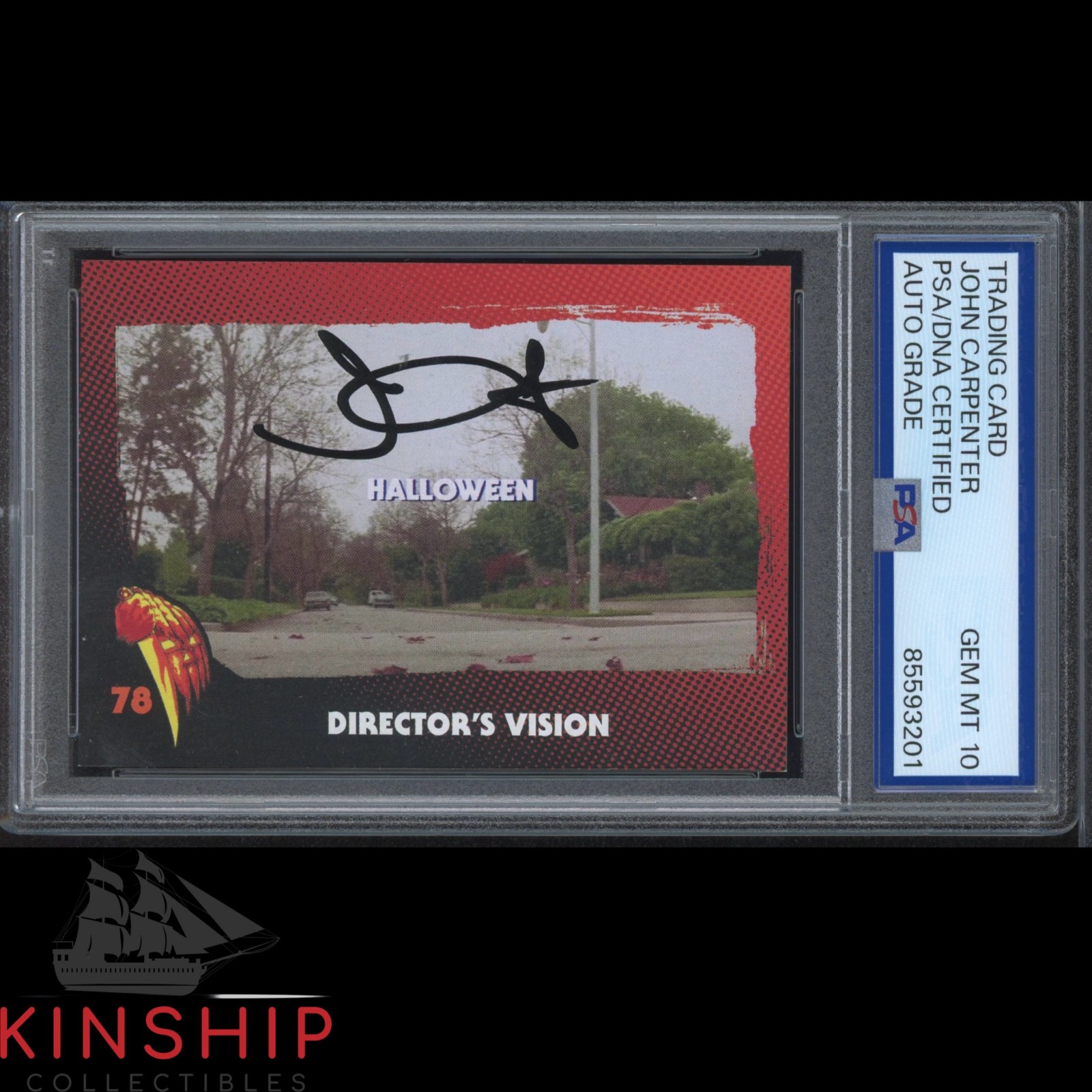 John Carpenter signed 2024 Fright Rags Card PSA DNA Slab Halloween Auto 10 C5613