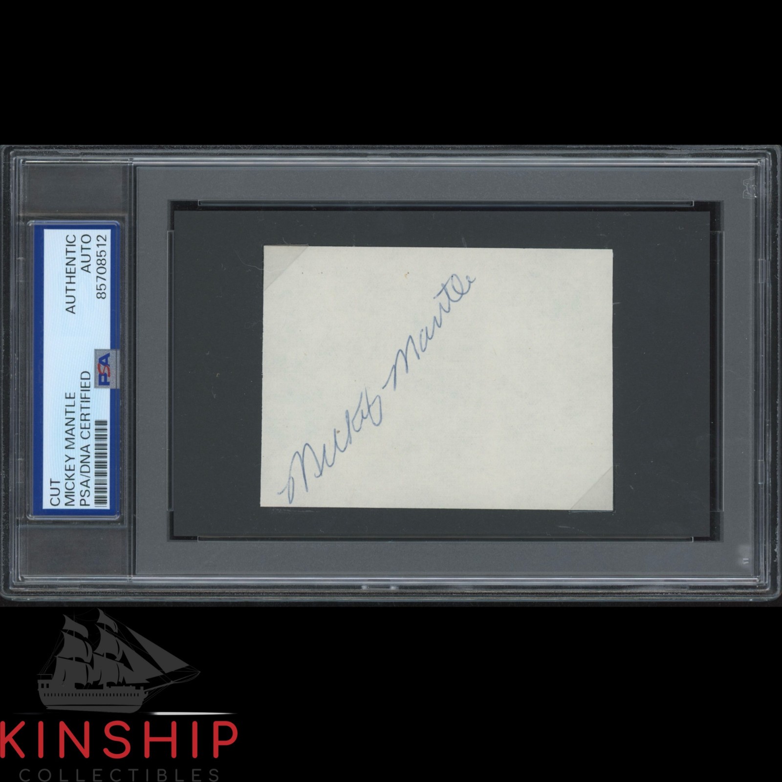 Mickey Mantle signed Cut PSA DNA Slab Yankees HOF Vintage Auto C5628