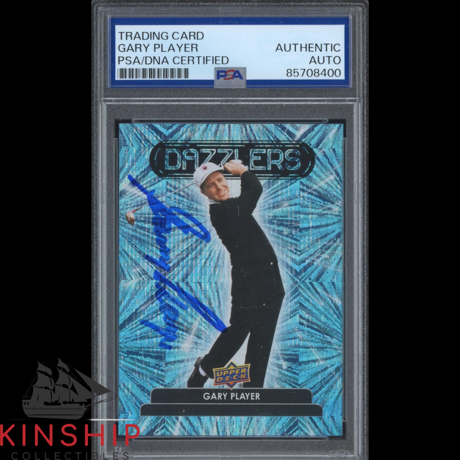 Gary Player signed 2024 Upper Deck Dazzlers Card PSA DNA Slab Golf Auto C5606