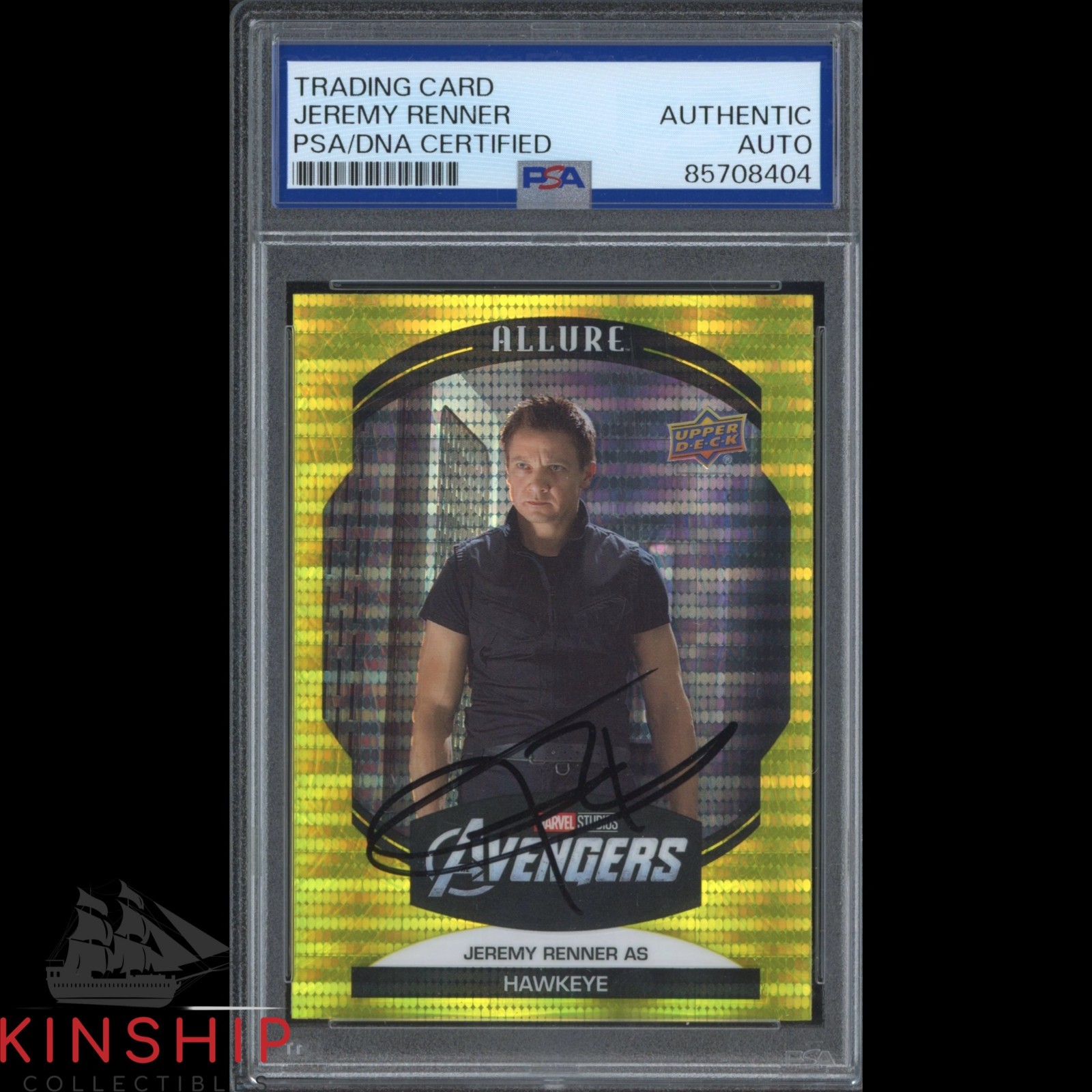Jeremy Renner signed 2022 Upper Deck Card PSA DNA Slab Avengers Auto C5600