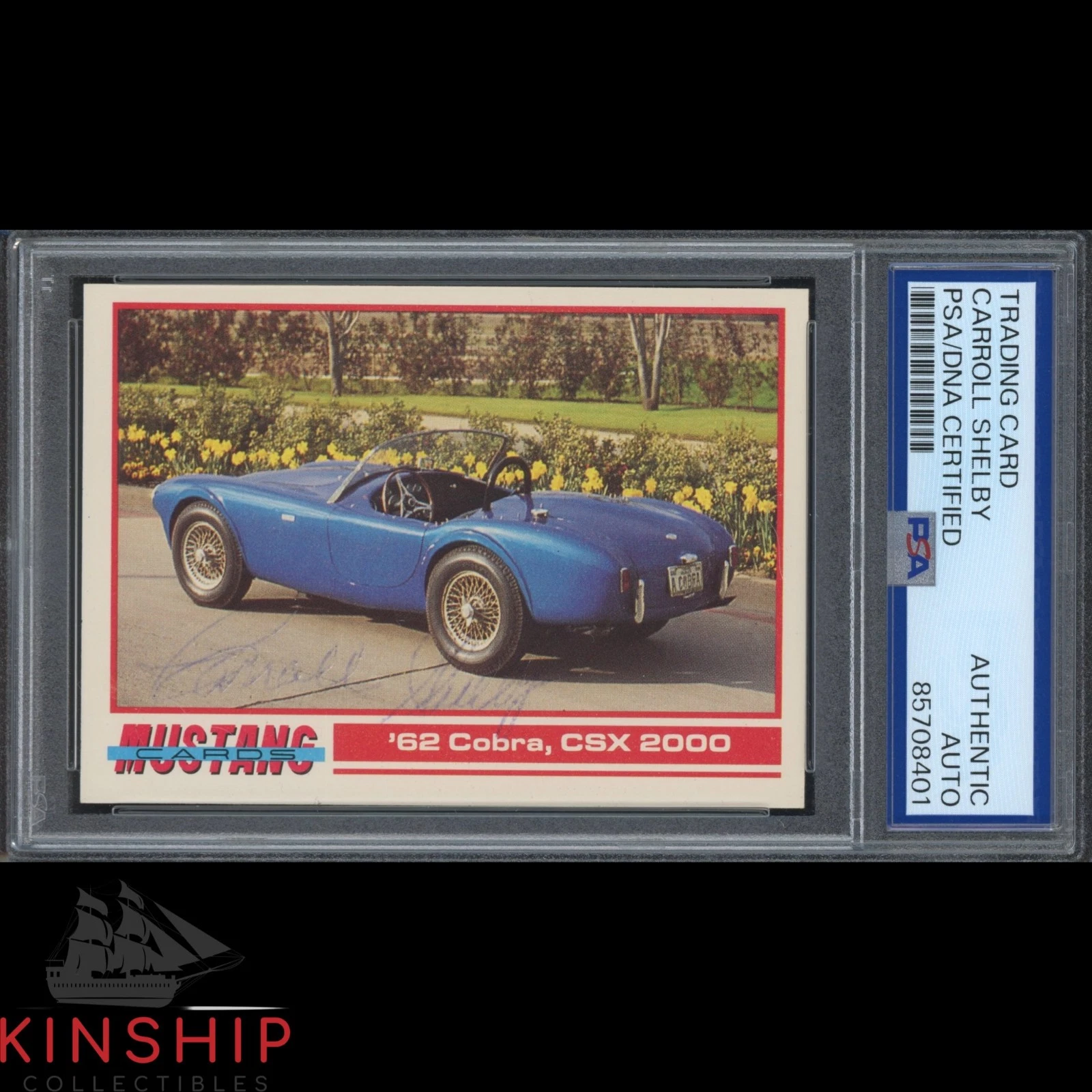 Carroll Shelby signed Mustang Cards Trading Card PSA DNA Slab Cobra Auto C5602
