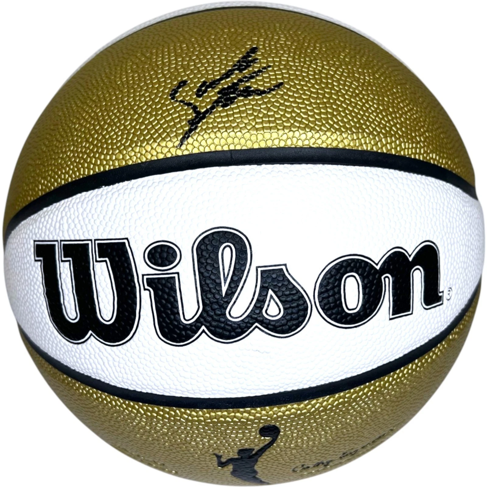 SARAH STRONG SIGNED AUTOGRAPHED WNBA GOLD BASKETBALL UCONN HUSKIES PSA/DNA