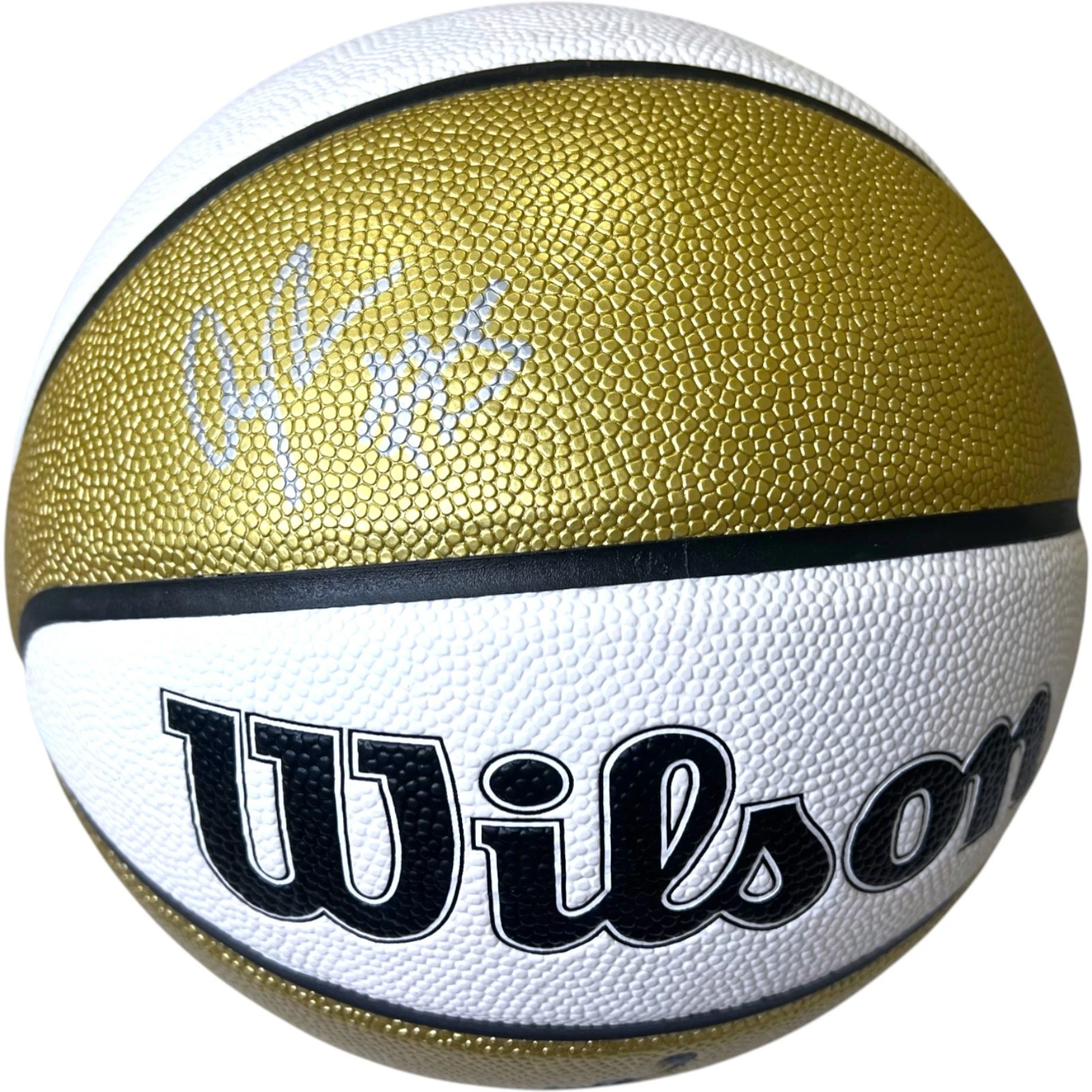 ANGEL REESE SIGNED AUTOGRAPHED WILSON GOLD WNBA BASKETBALL CHICAGO SKY PSA/DNA !