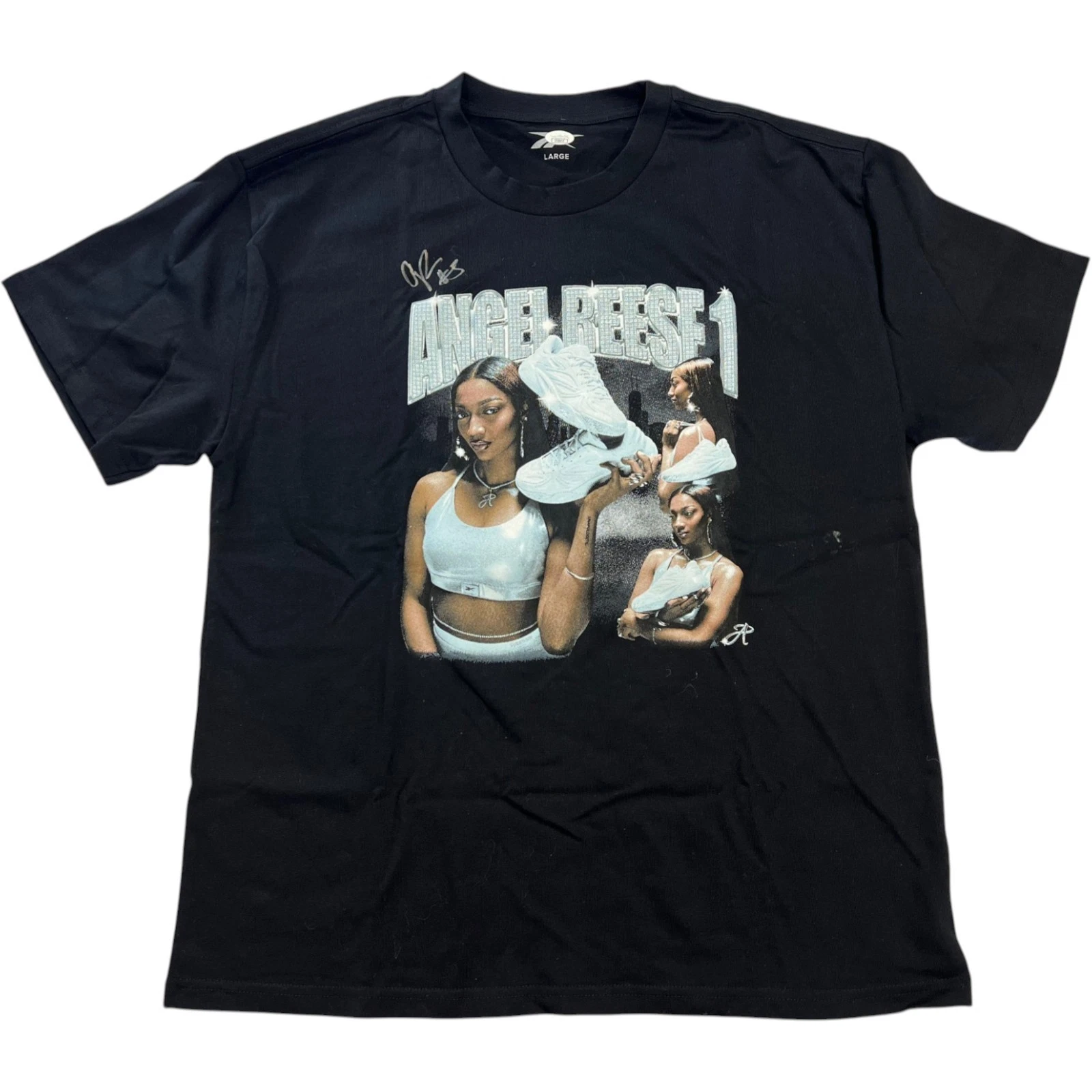 ANGEL REESE SIGNED AUTOGRAPHED REEBOK LARGE T-SHIRT WNBA BASKETBALL JSA COA