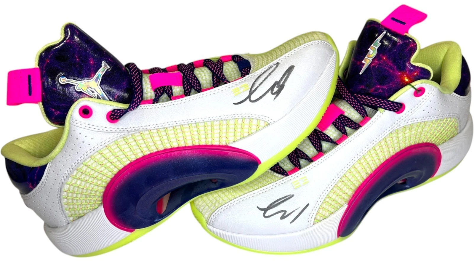 LUKA DONCIC SIGNED AIR JORDAN XXXV 35 LOW COSMIC DECEPTION SHOES LAKERS PSA/DNA