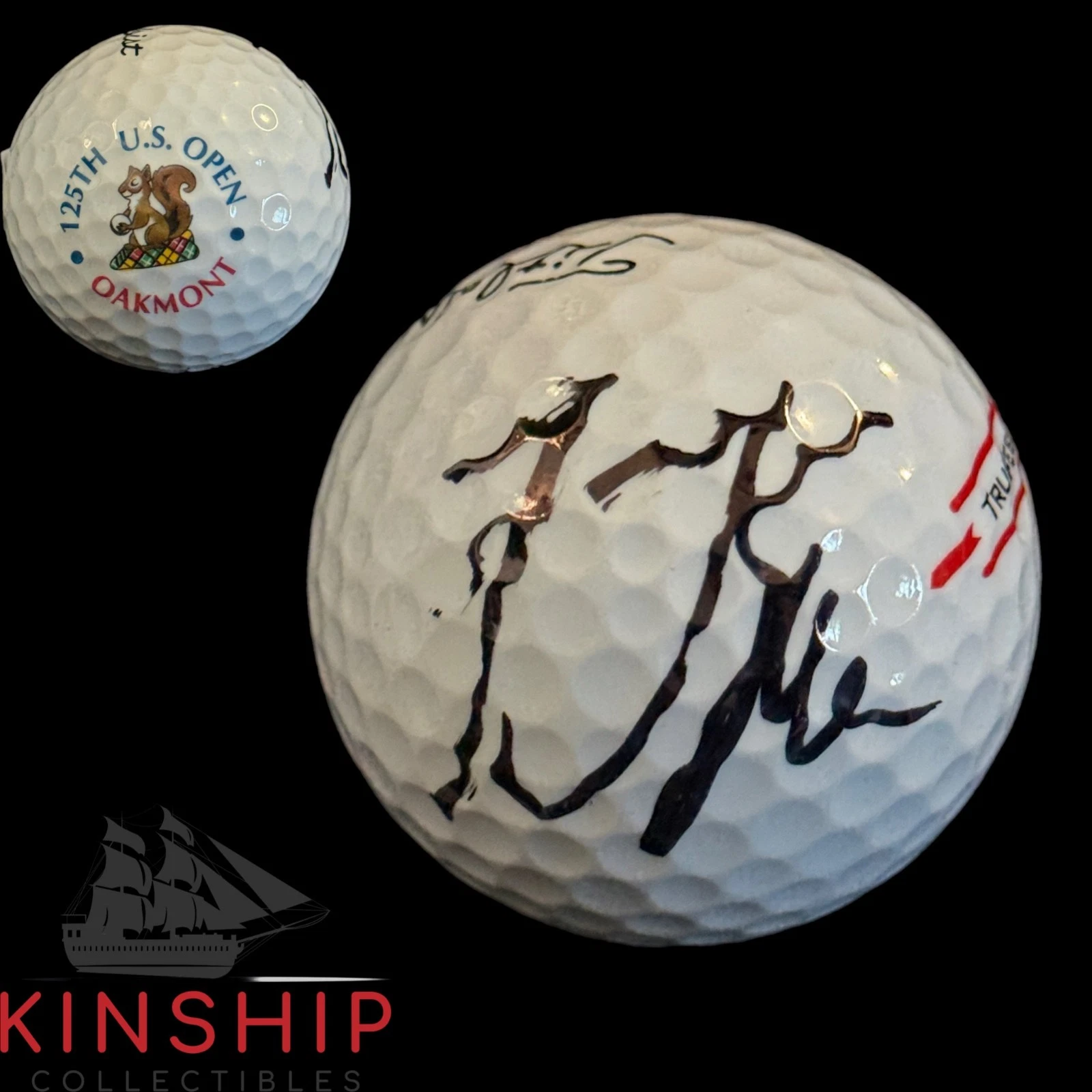 JJ Spaun signed 2025 US Open Oakmont Logo Golf Ball JSA COA Auto A4326