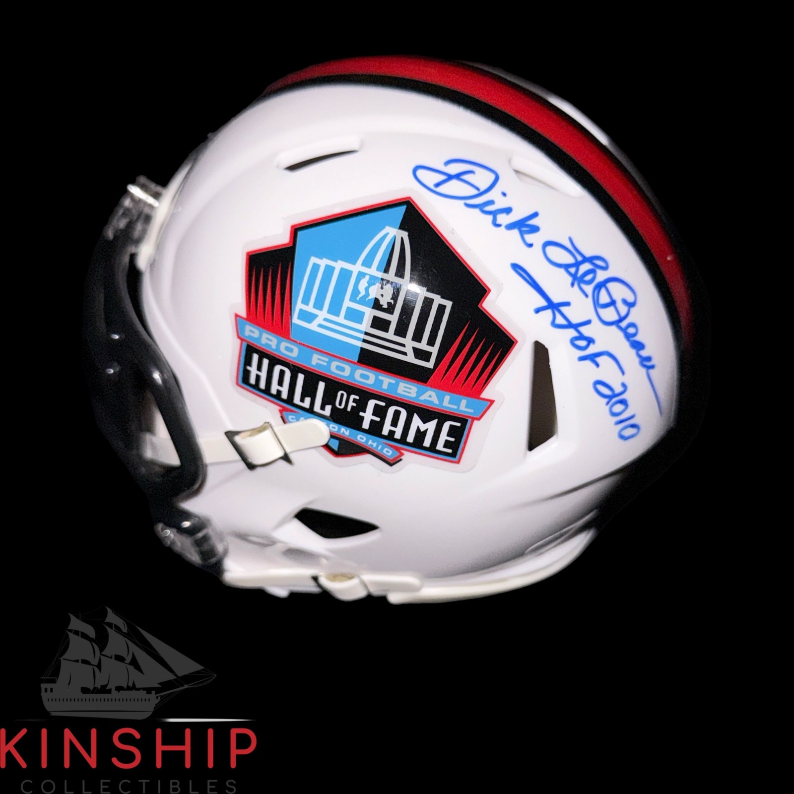 Dick LeBeau signed Football HOF Mini Helmet JSA COA Inscribed Auto Rare F101
