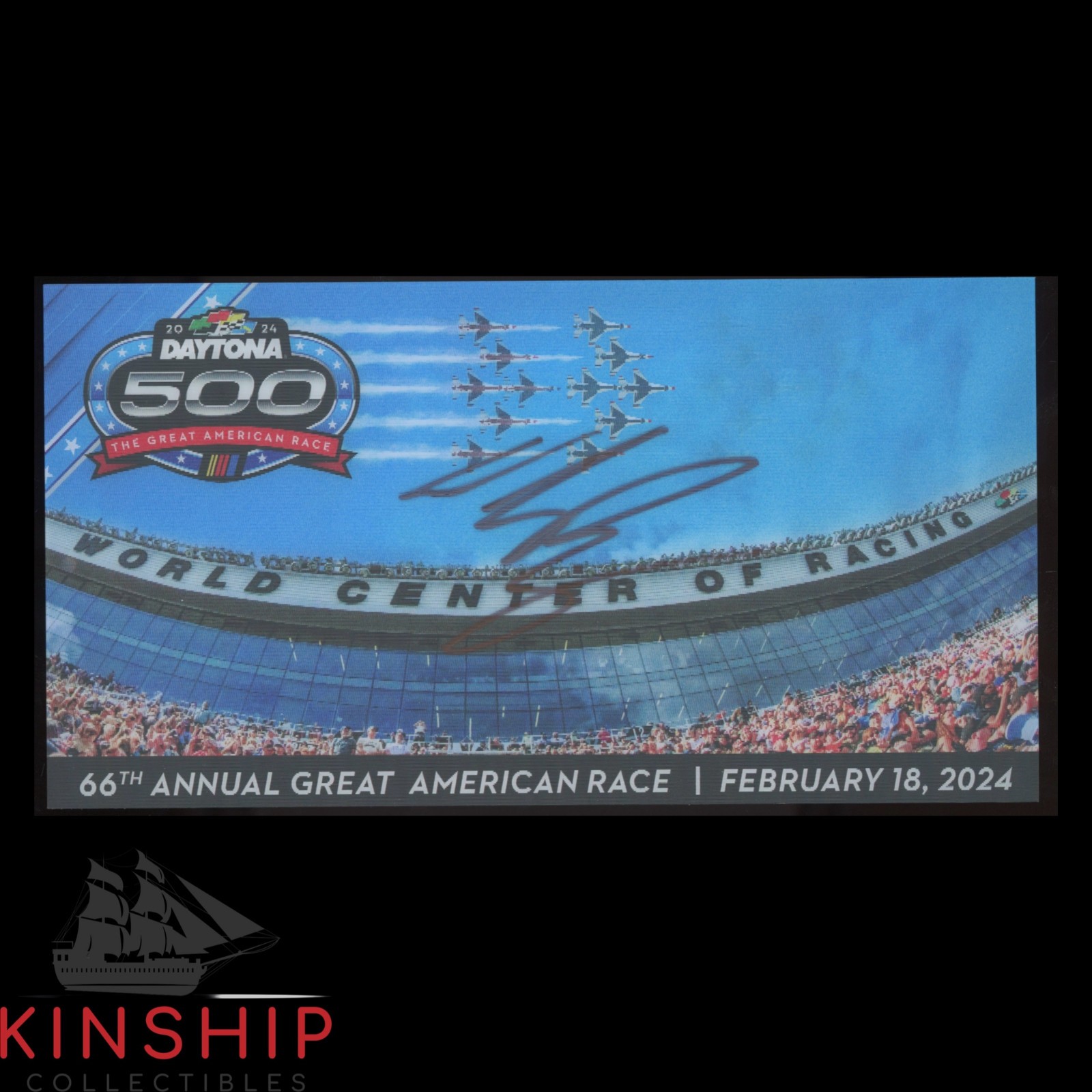 William Byron signed 2024 Daytona 500 Ticket JSA COA Rare NASCAR Auto Z2544