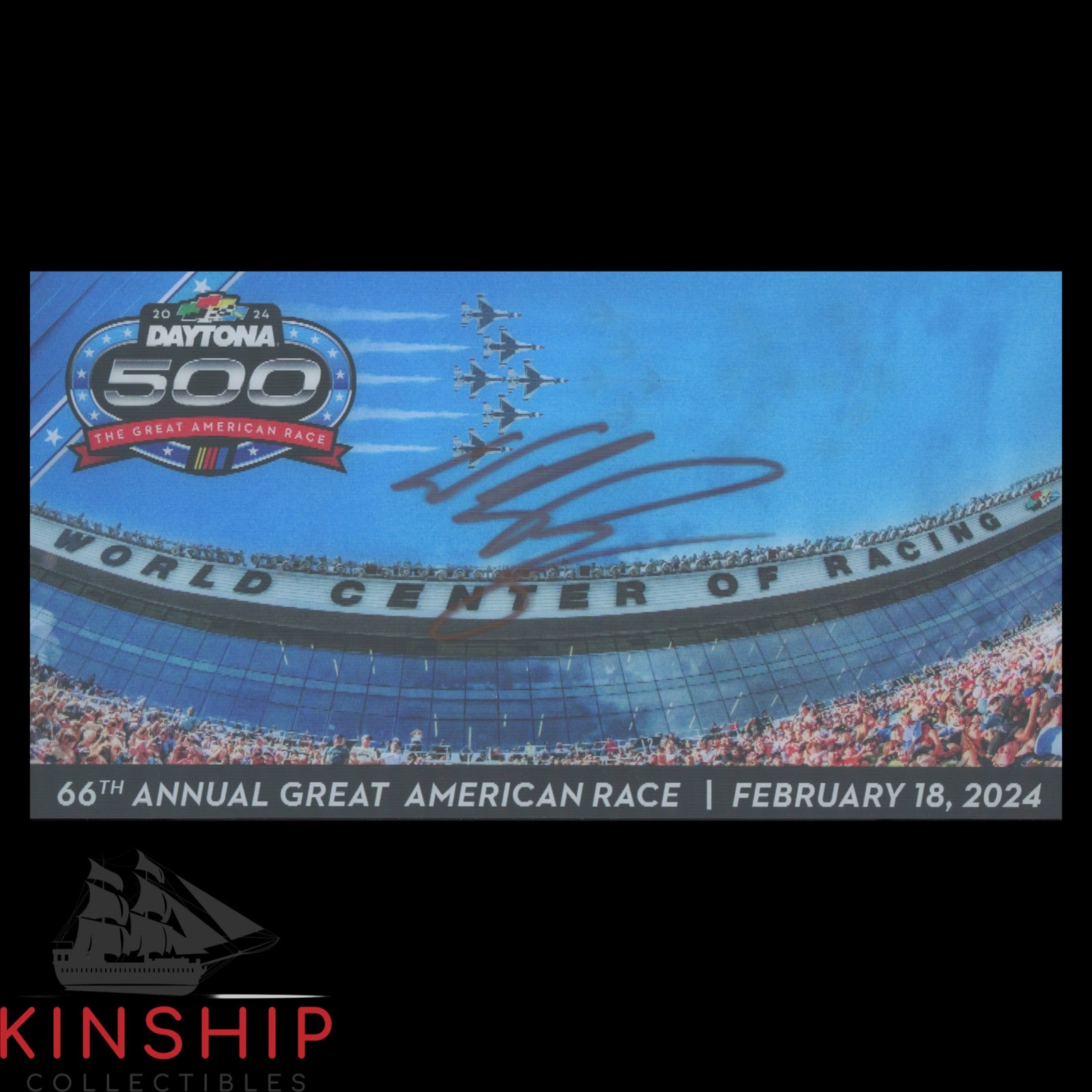 William Byron signed 2024 Daytona 500 Ticket JSA COA Rare NASCAR Auto Z2545