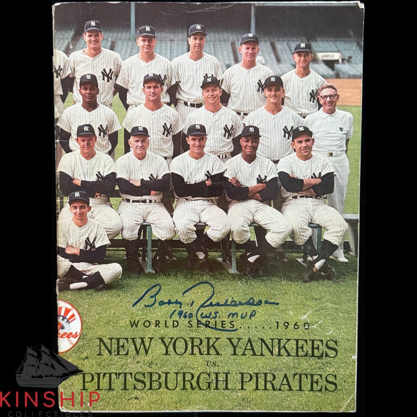 Bobby Richardson signed 1960 World Series Program JSA COA Yankees Auto E384