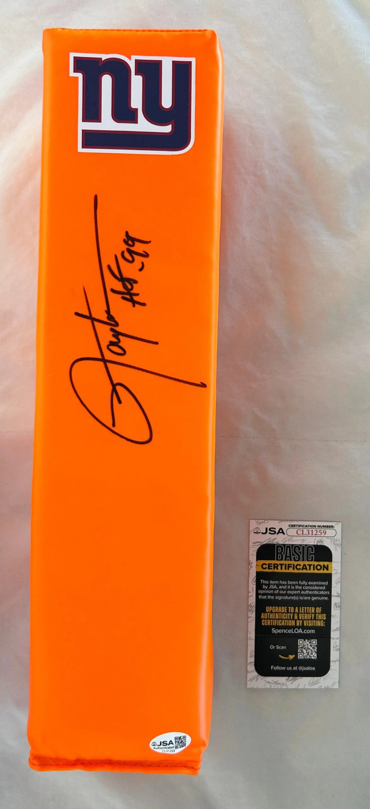 Lawrence Taylor Signed Pylon New York Giants JSA COA