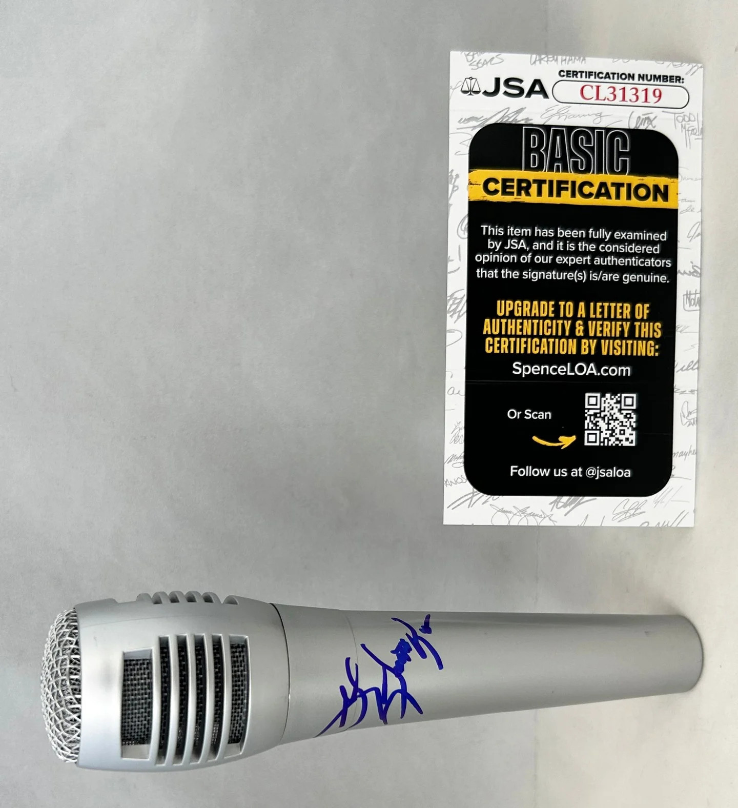 Gilberto Santa Rosa Signed Microphone JSA 1 COA