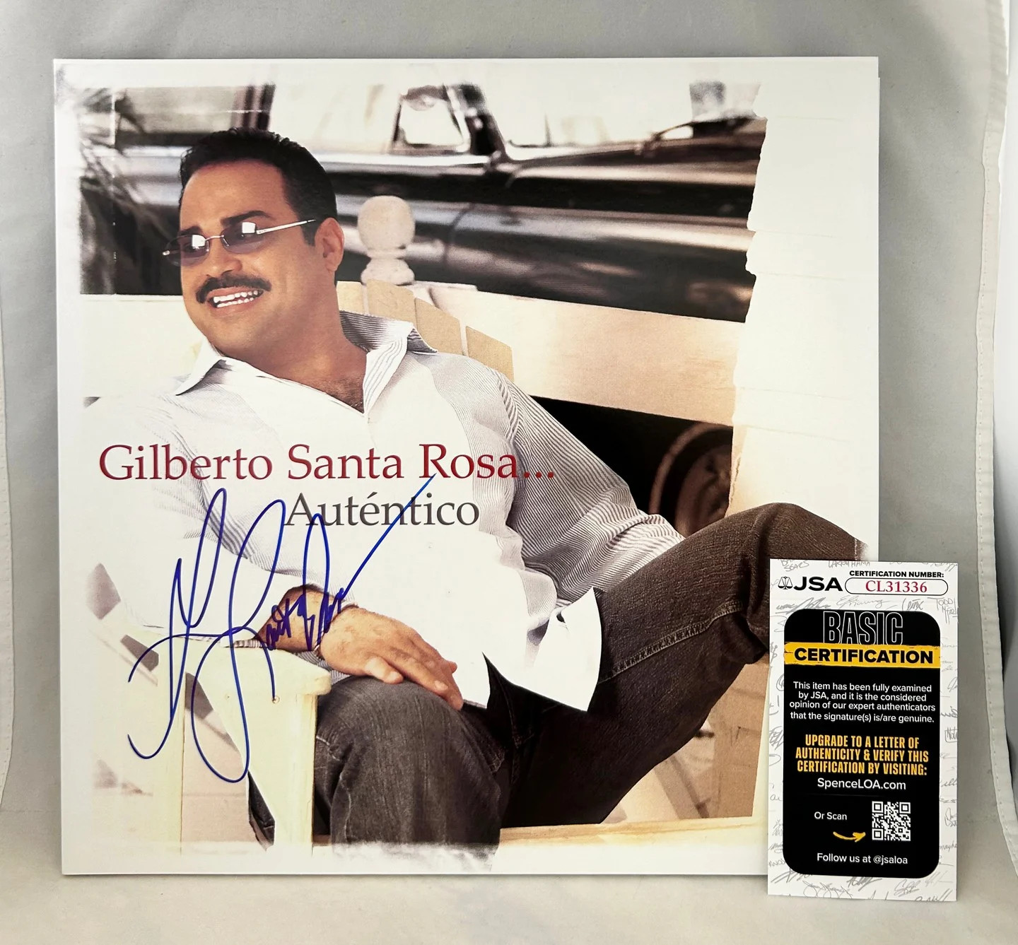 Gilberto Santa Rosa Signed Vinyl LP Album JSA COA