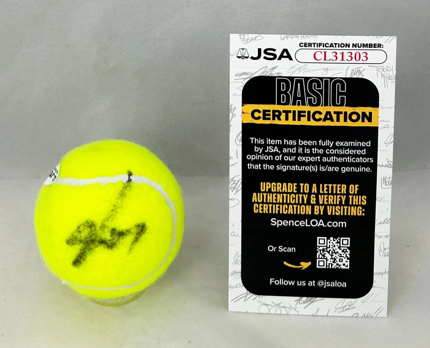 Joao Fonseca Signed Tennis Ball JSA 2 COA