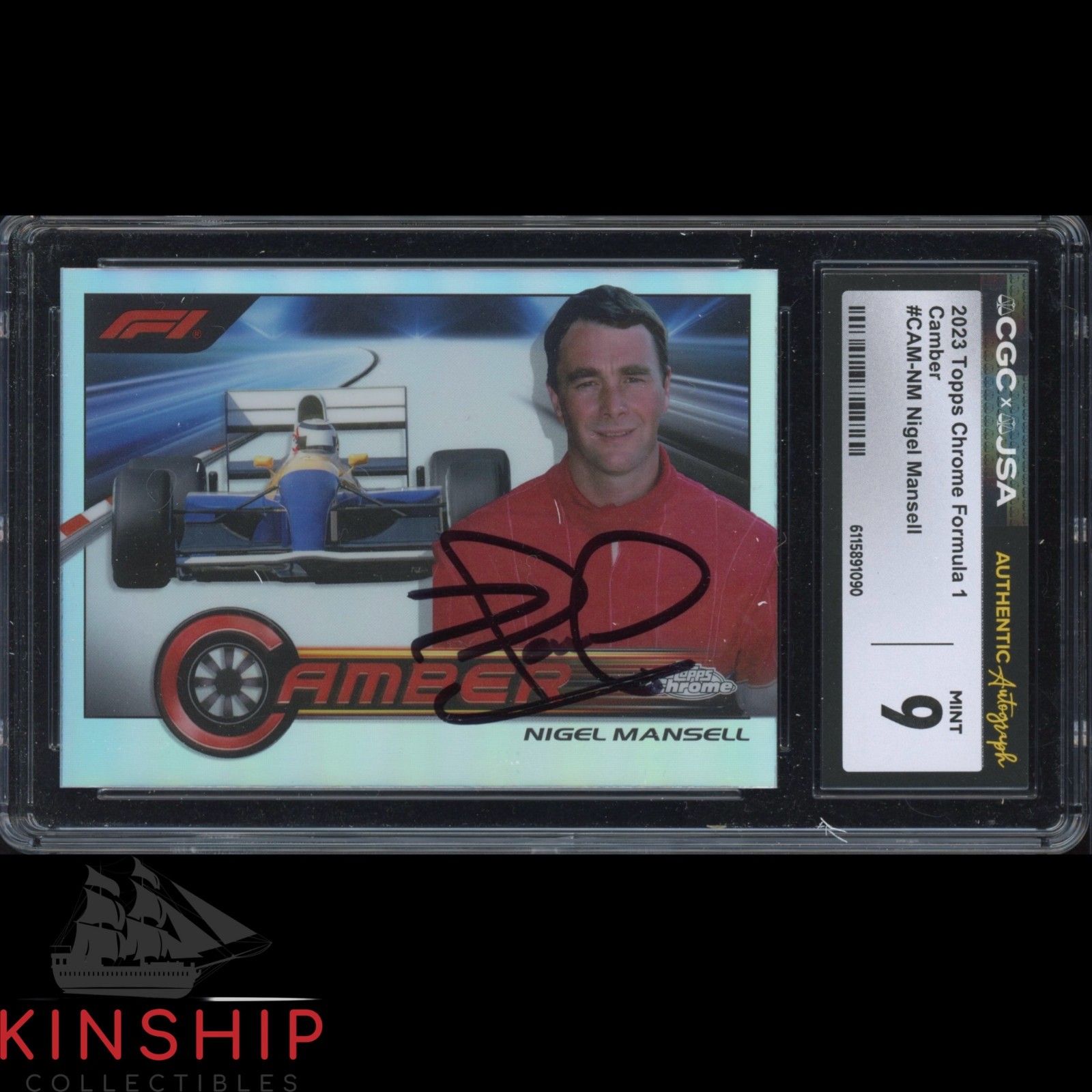 Nigel Mansell signed 2023 Topps Chrome Trading Card JSA CGC Slab F1 Auto C5815