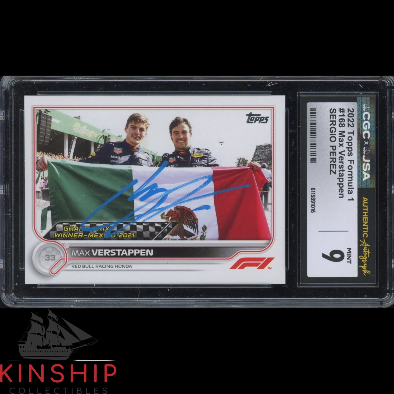 Sergio Perez signed 2022 Topps Formula 1 Card JSA CGC Slab F1 Racing Auto C5824