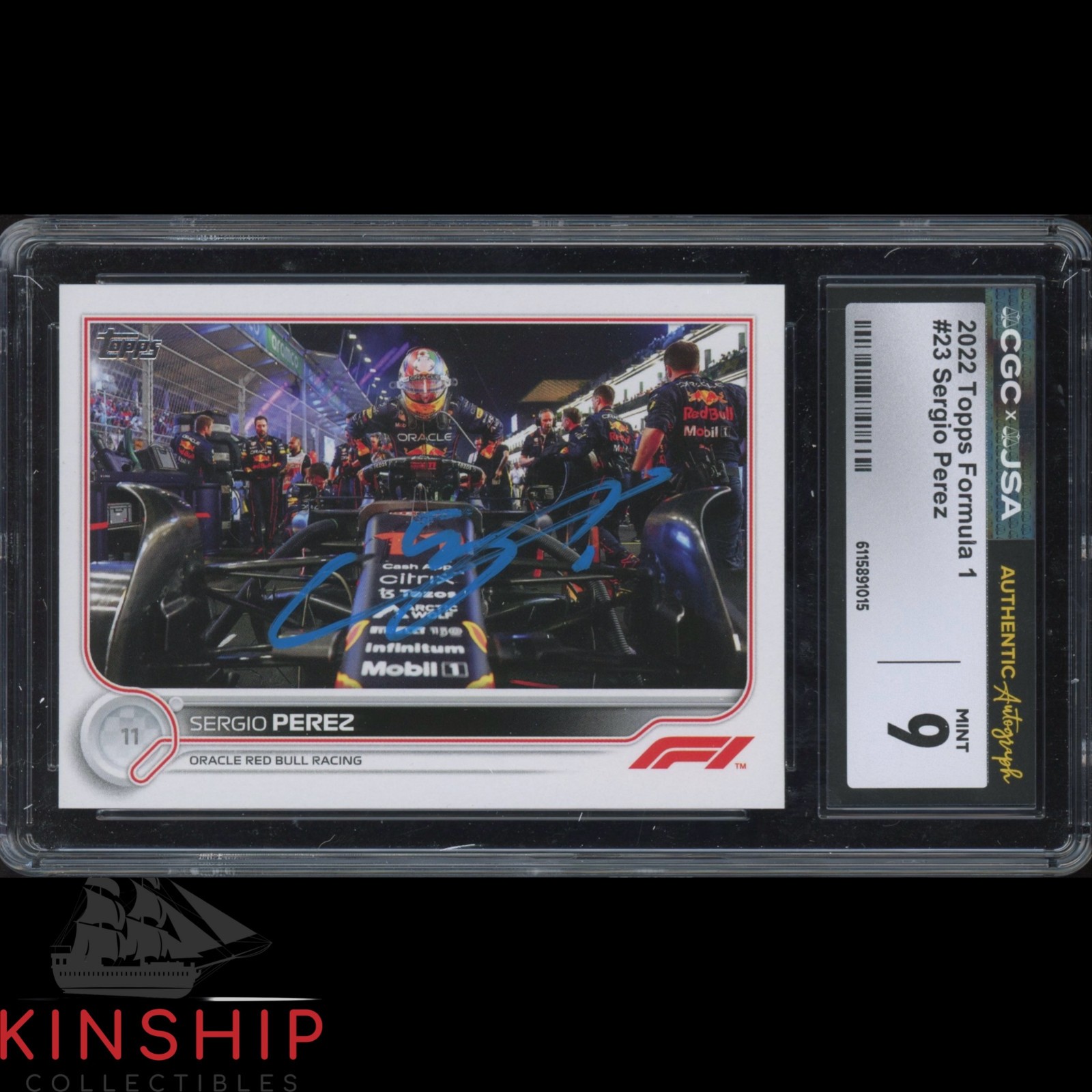 Sergio Perez signed 2022 Topps Formula 1 Card JSA CGC Slab F1 Racing Auto C5823