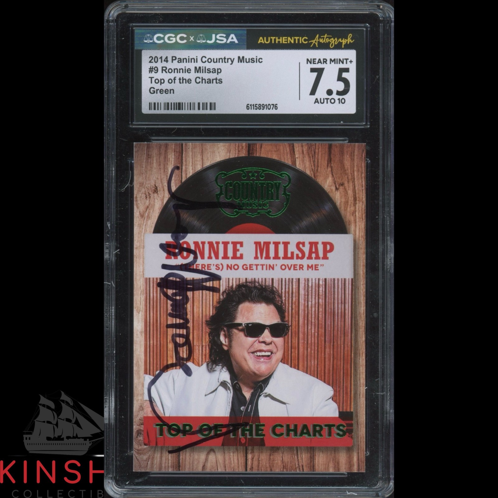 Ronnie Milsap signed 2014 Panini Card JSA CGC Slab Country Music Auto C5825