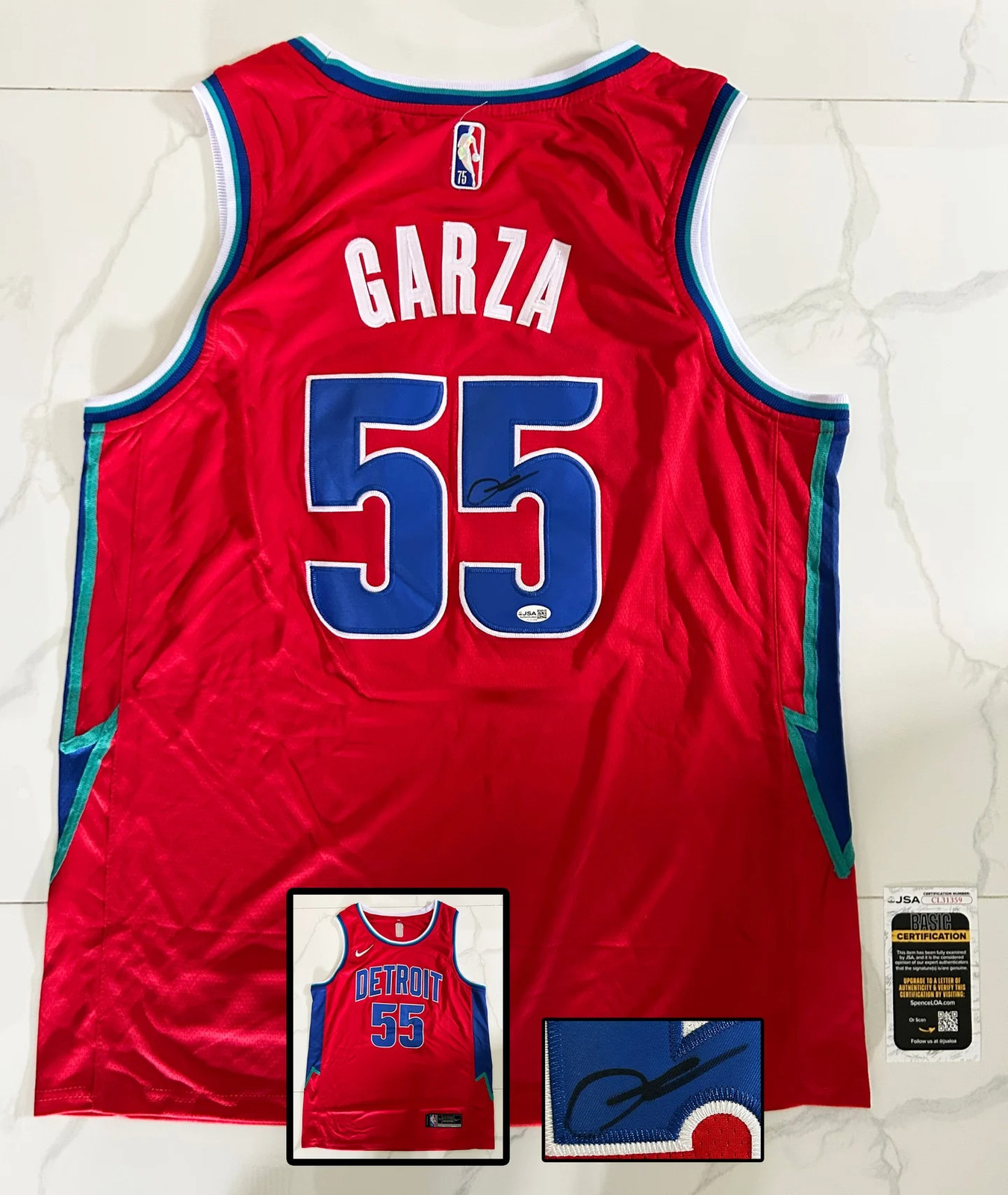Luka Garza Signed Jersey Detroit Pistons JSA COA