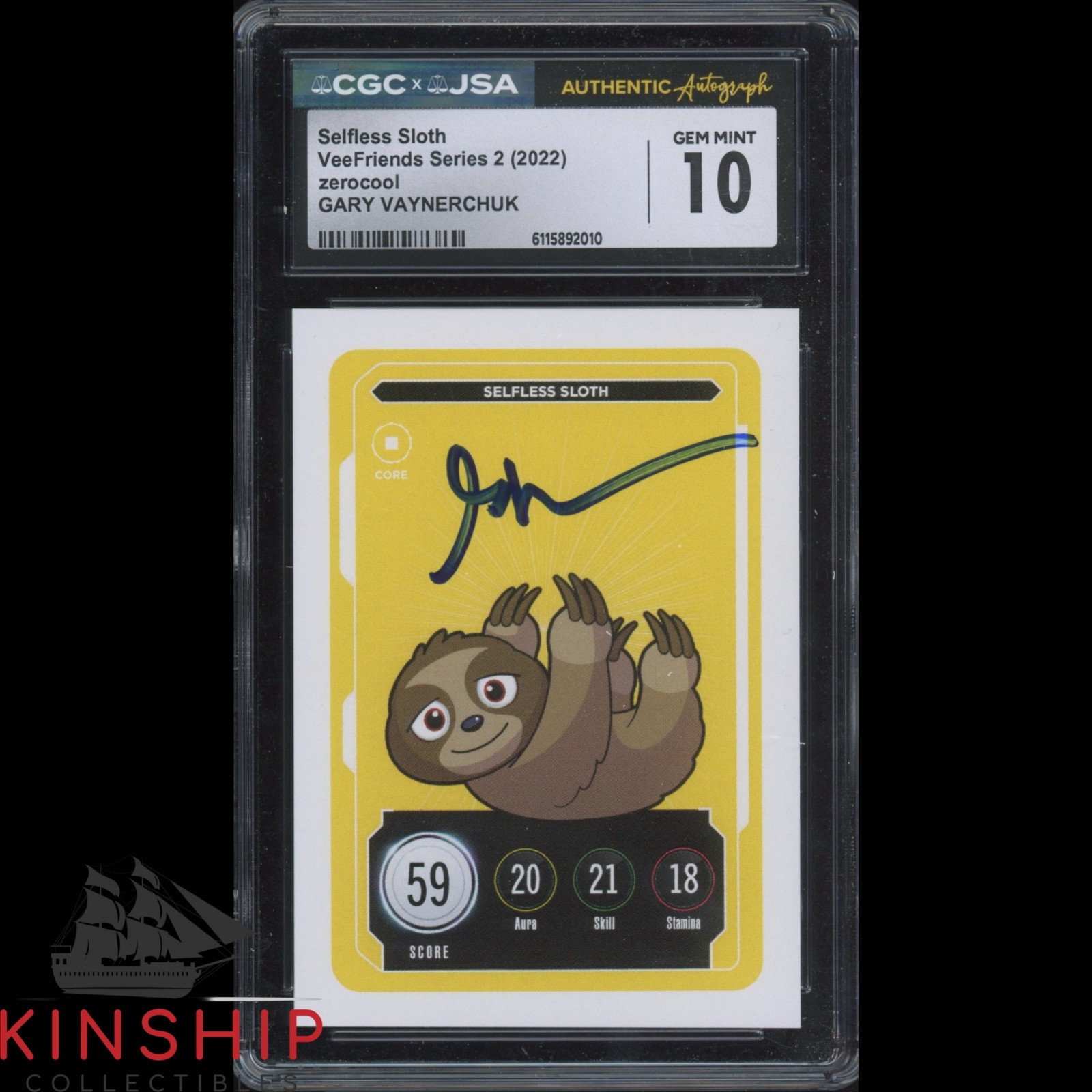Gary Vaynerchuk signed VeeFriends Trading Card JSA CGC Slab GM 10 Auto C5844