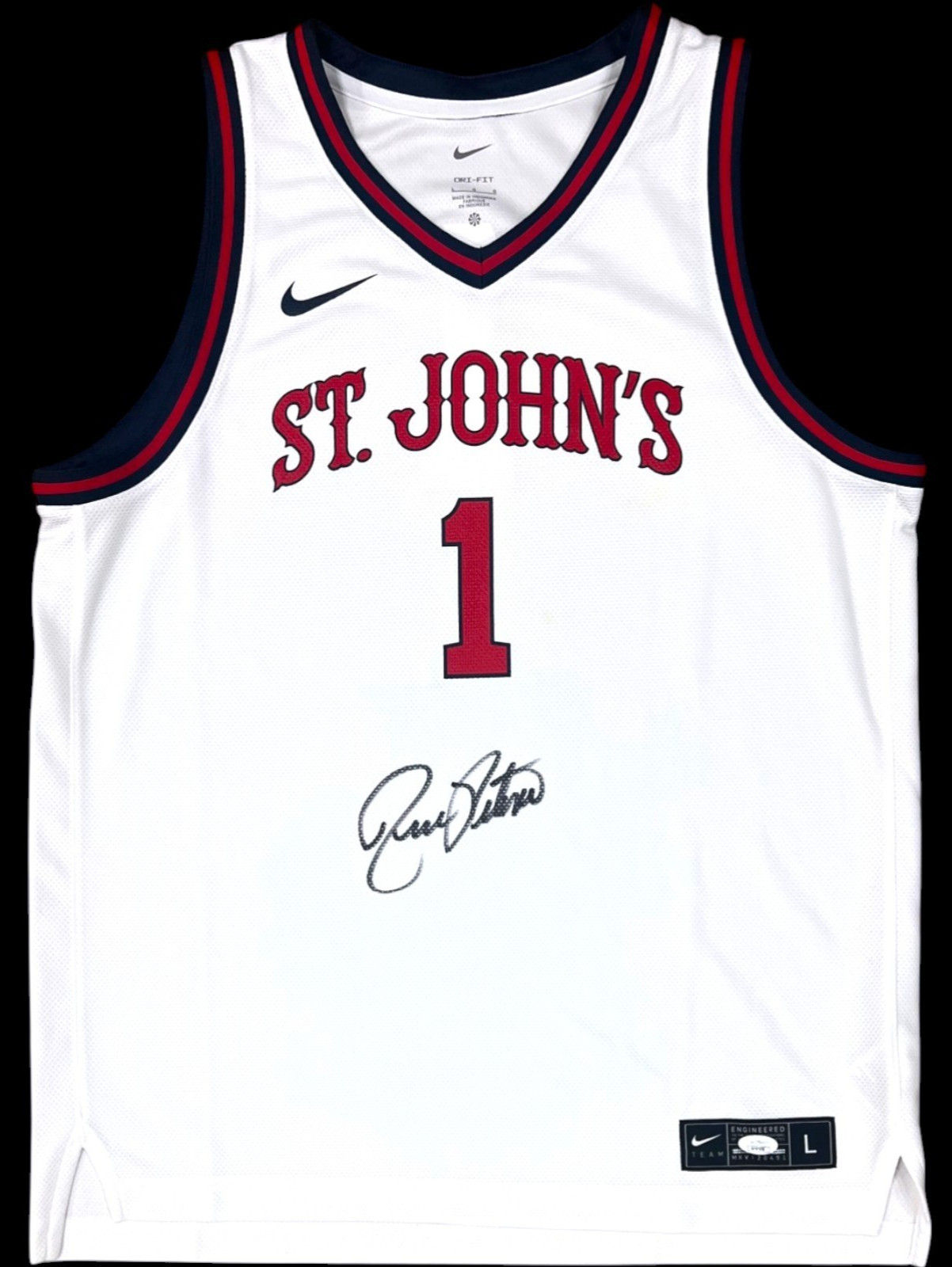 COACH RICK PITINO SIGNED ST JOHNS NIKE BASKETBALL JERSEY RED STORM JSA COA
