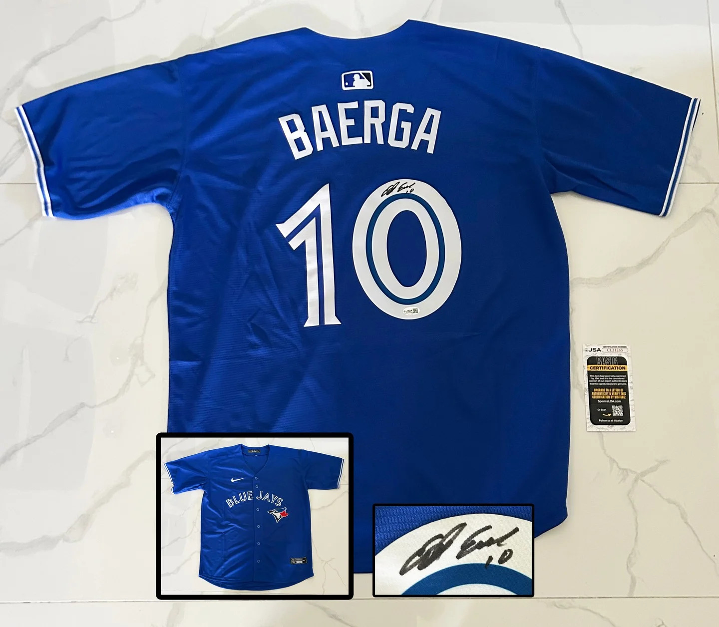 Carlos Baerga Signed Jersey Toronto Blue Jays JSA COA