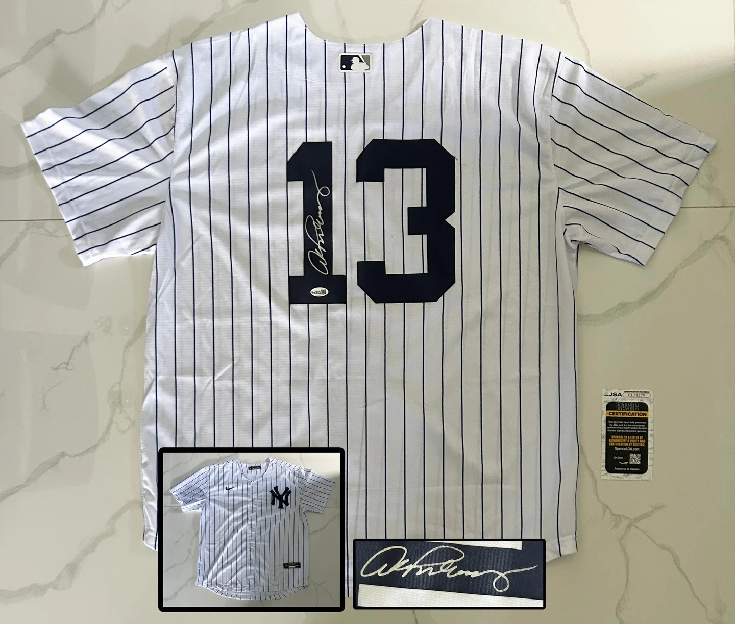 Alex Rodriguez Signed Jersey New York Yankees JSA 2 COA
