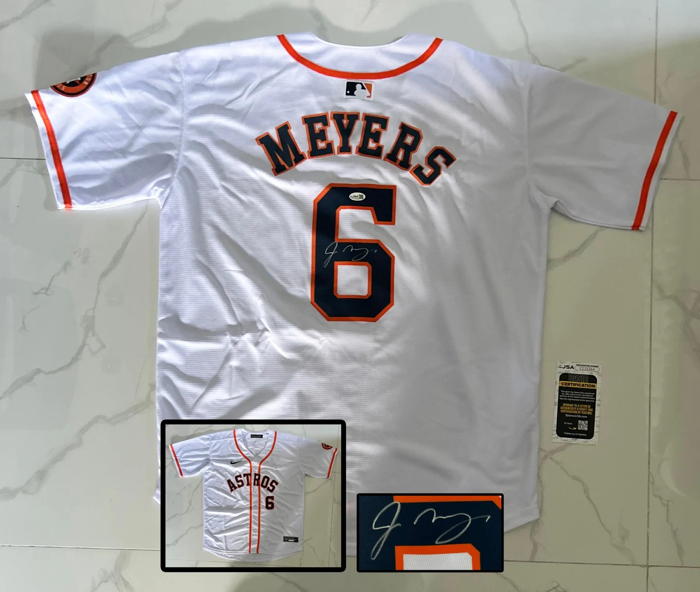 Jake Meyers Signed Jersey Houston Astros JSA COA