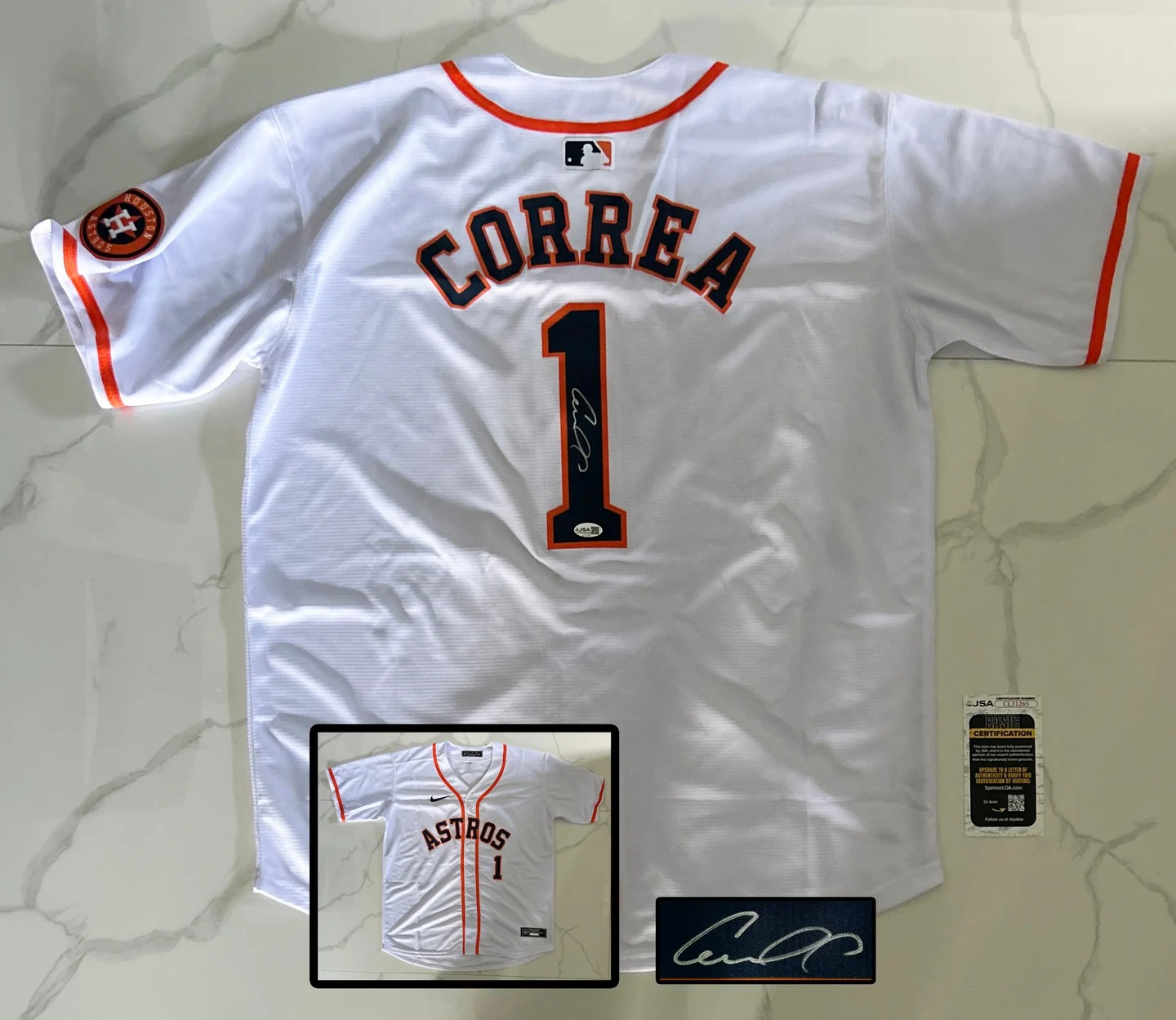 Carlos Correa Signed Jersey Houston Astros JSA COA