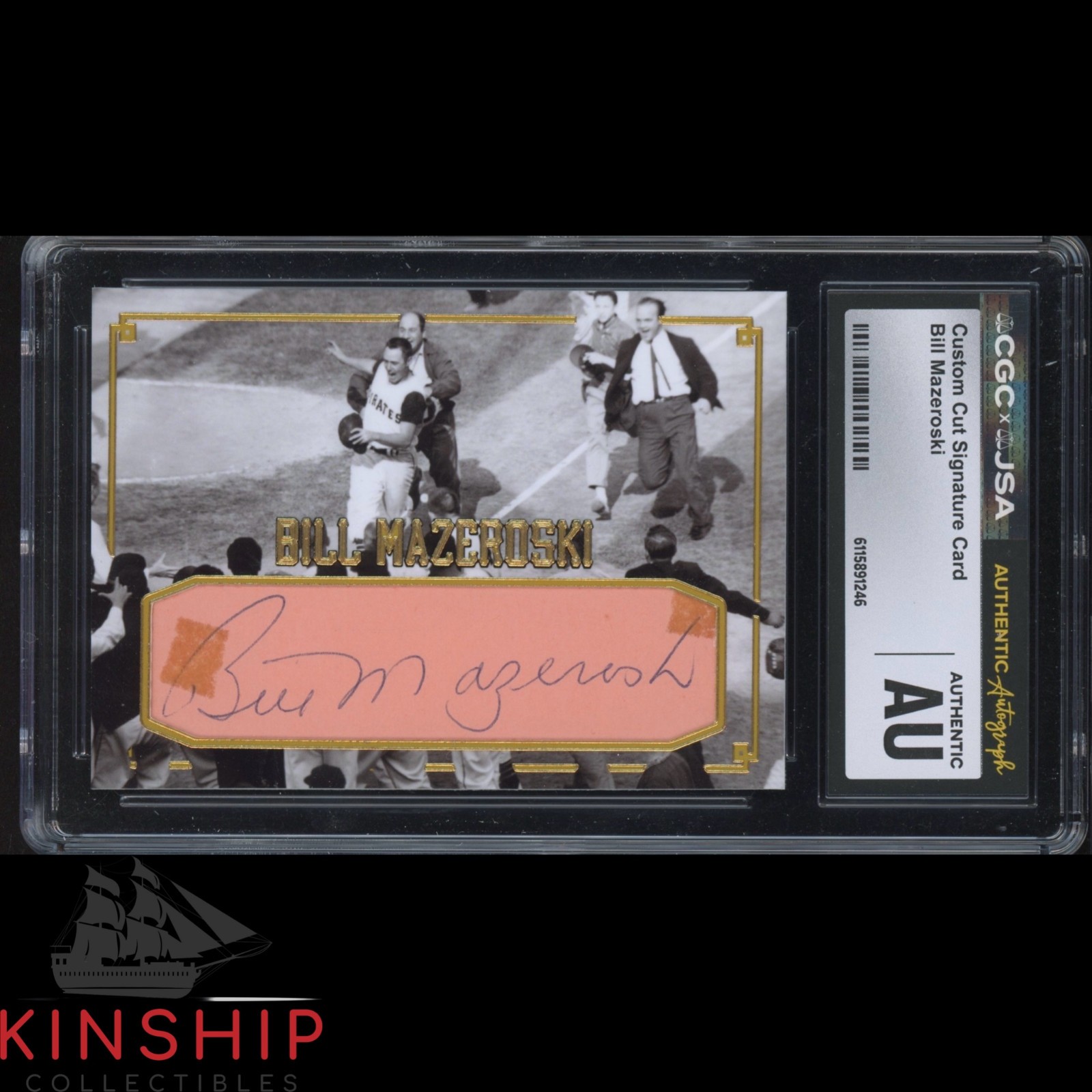 Bill Mazeroski signed Cut Custom Trading Card JSA CGC Slab Baseball Auto C5914