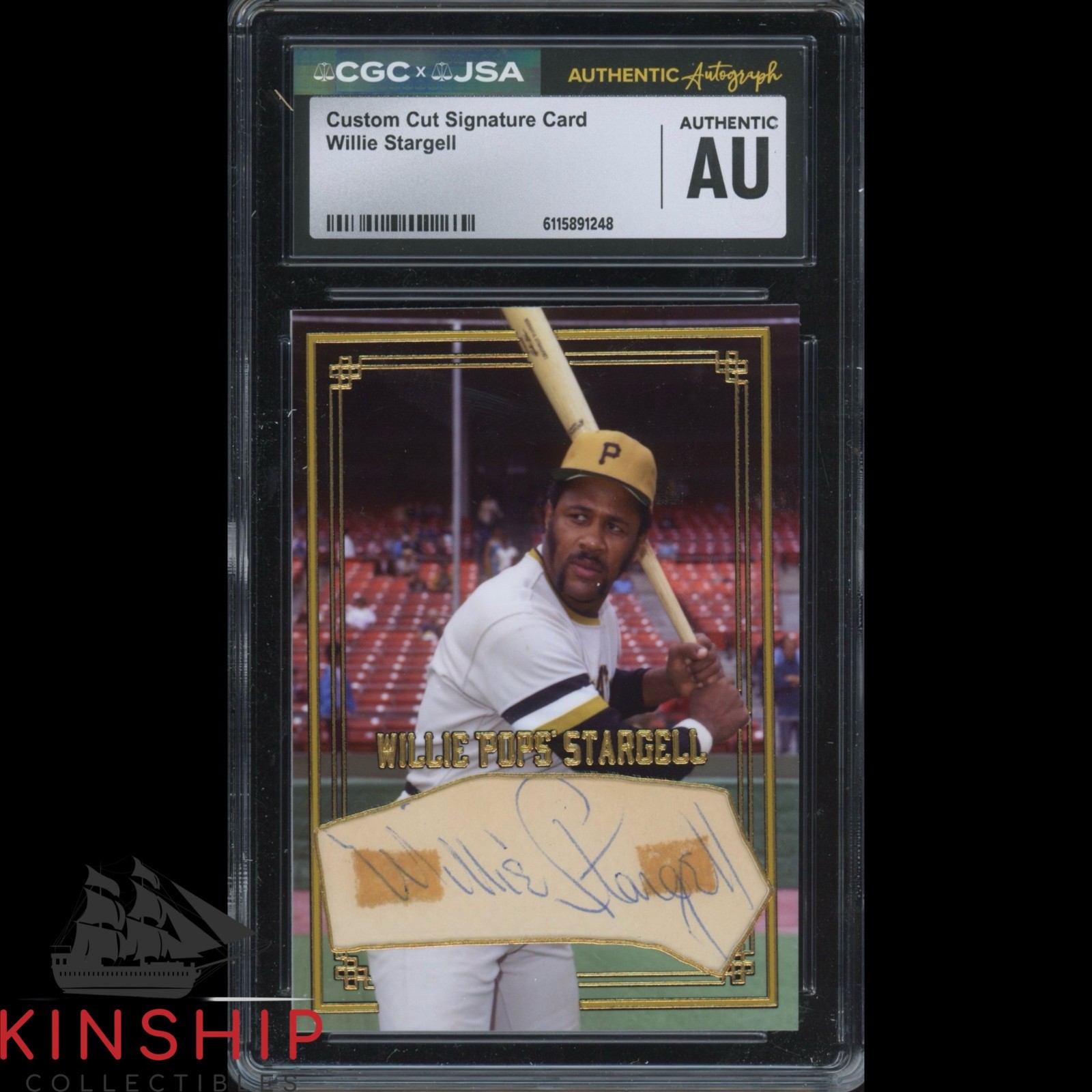 Willie Stargell signed Cut Custom Trading Card JSA CGC Slab Baseball Auto C5912