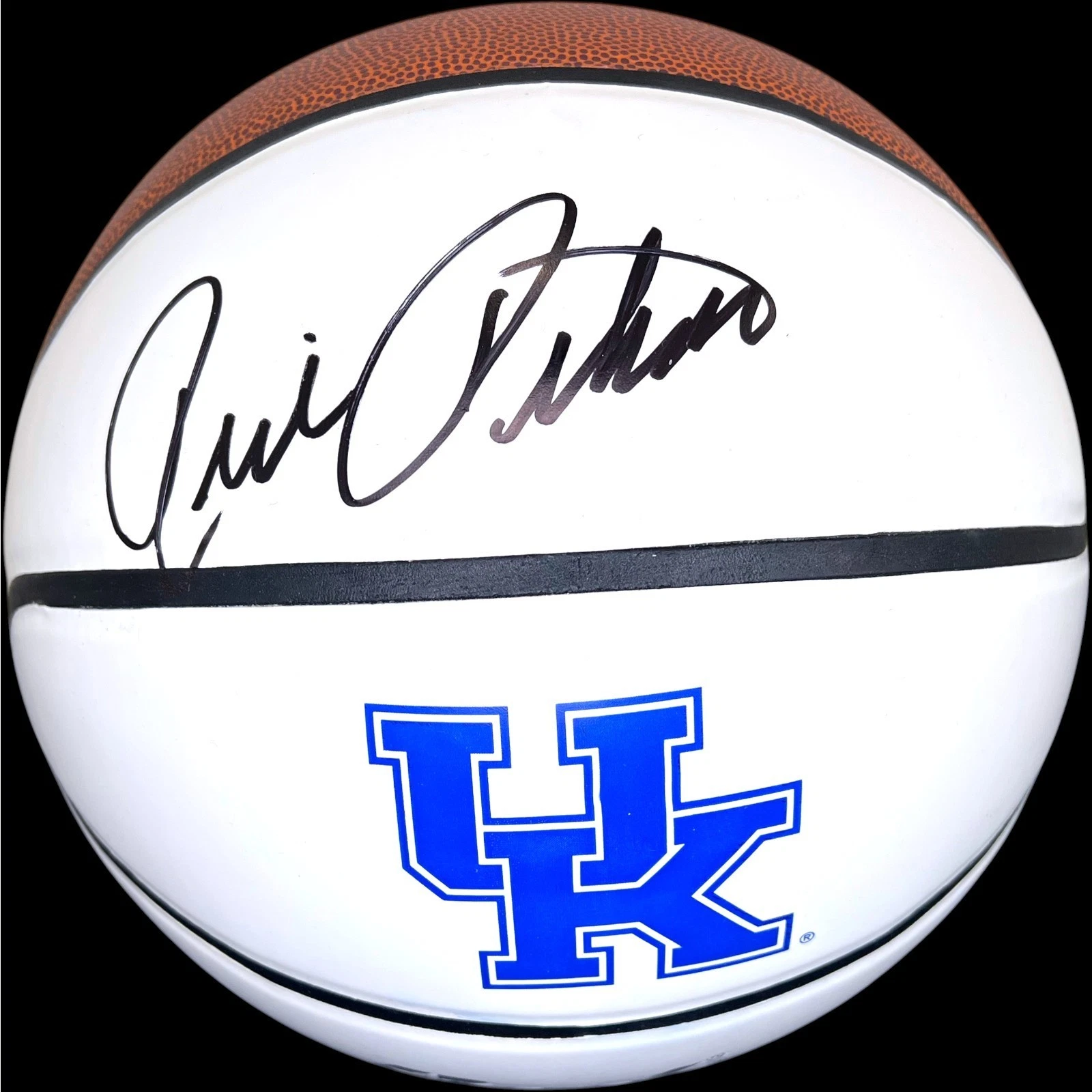 COACH RICK PITINO SIGNED AUTOGRAPHED KENTUCKY WILDCATS LOGO BASKETBALL JSA COA