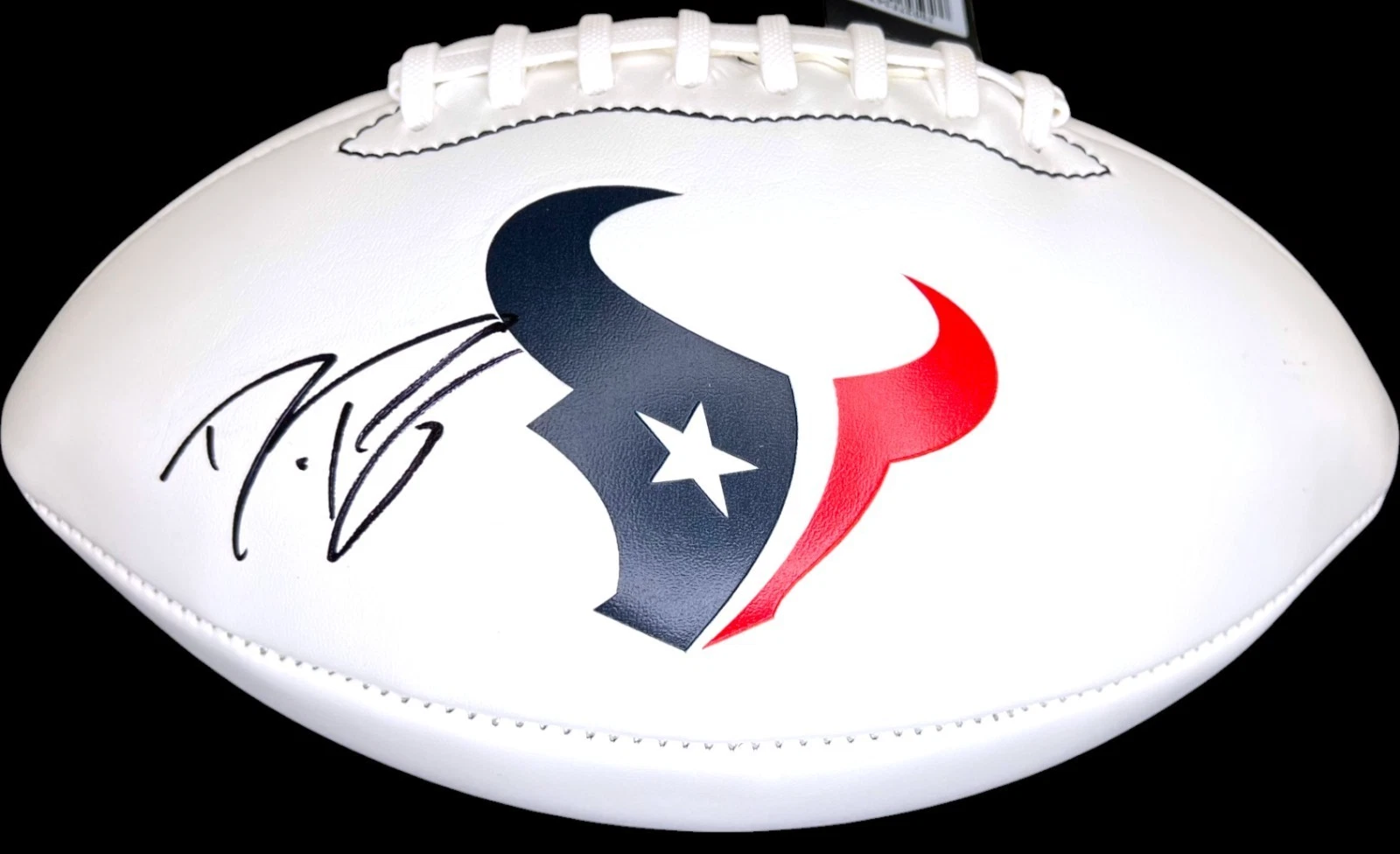 DEMECO RYANS SIGNED AUTOGRAPHED HOUSTON TEXANS LOGO FOOTBALL JSA COA