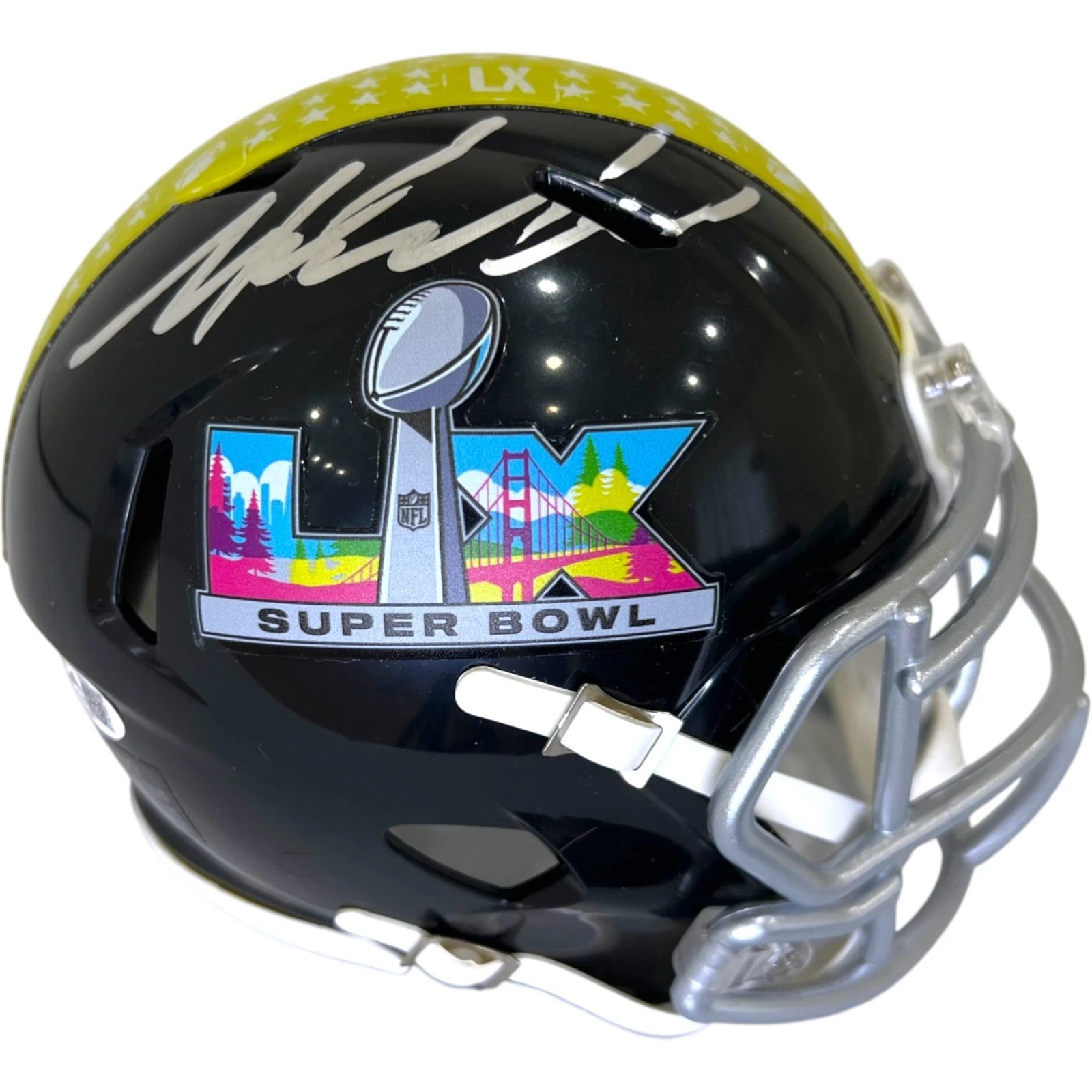 MIKE MACDONALD SIGNED SEATTLE SEAHAWKS SUPER BOWL LX MINI HELMET JSA COA