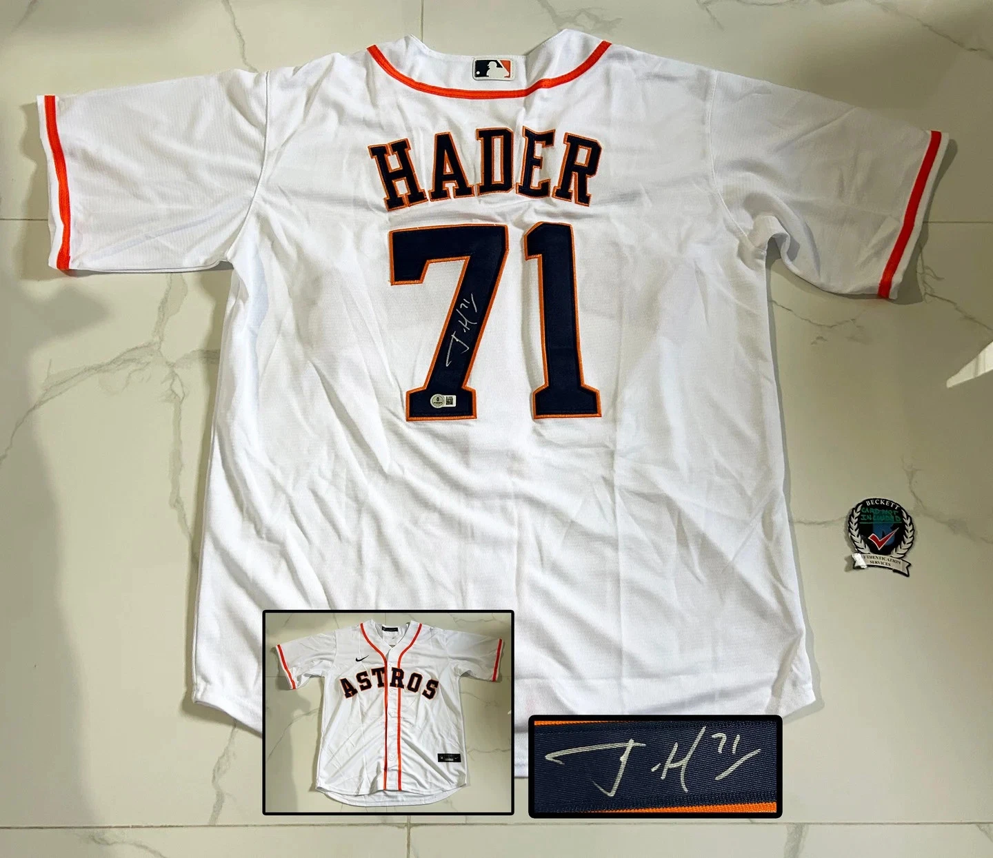 Josh Hader Signed Jersey Houston Astros Beckett BAS COA